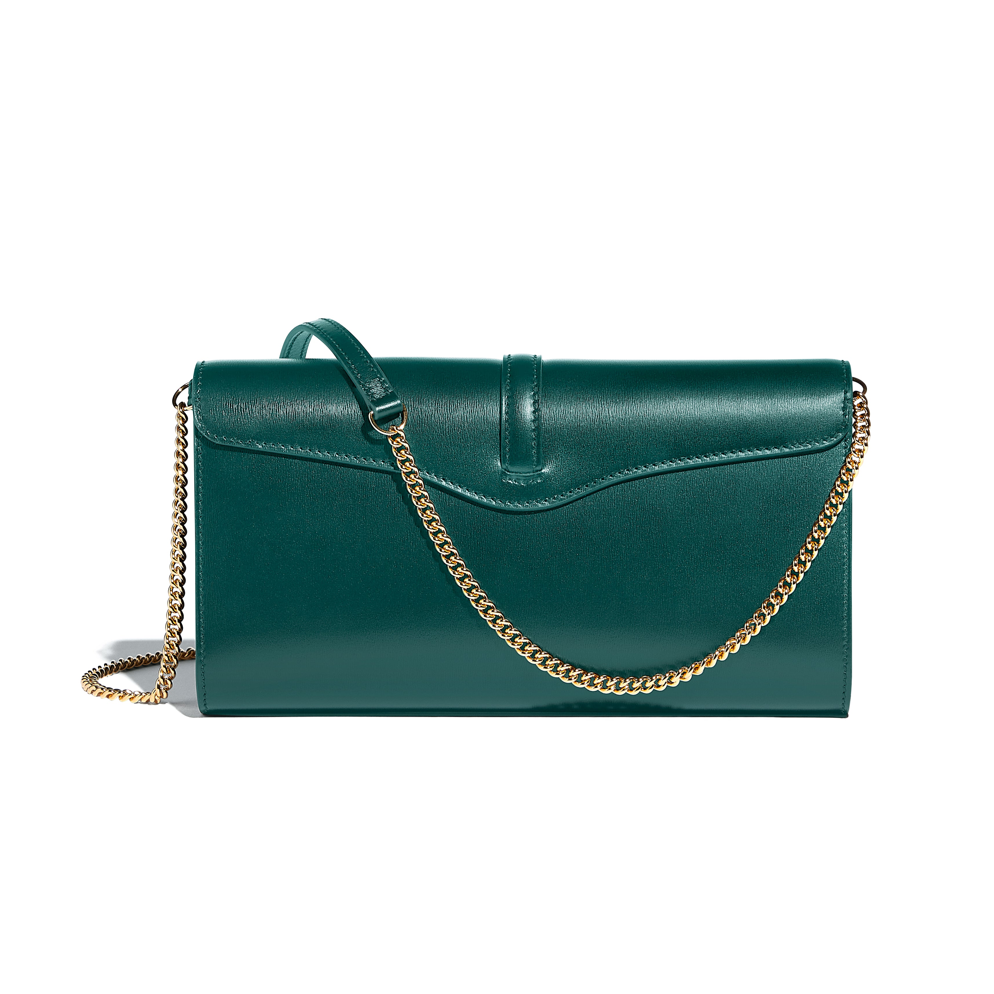 Pochette Diane en cuir Lumière Paon