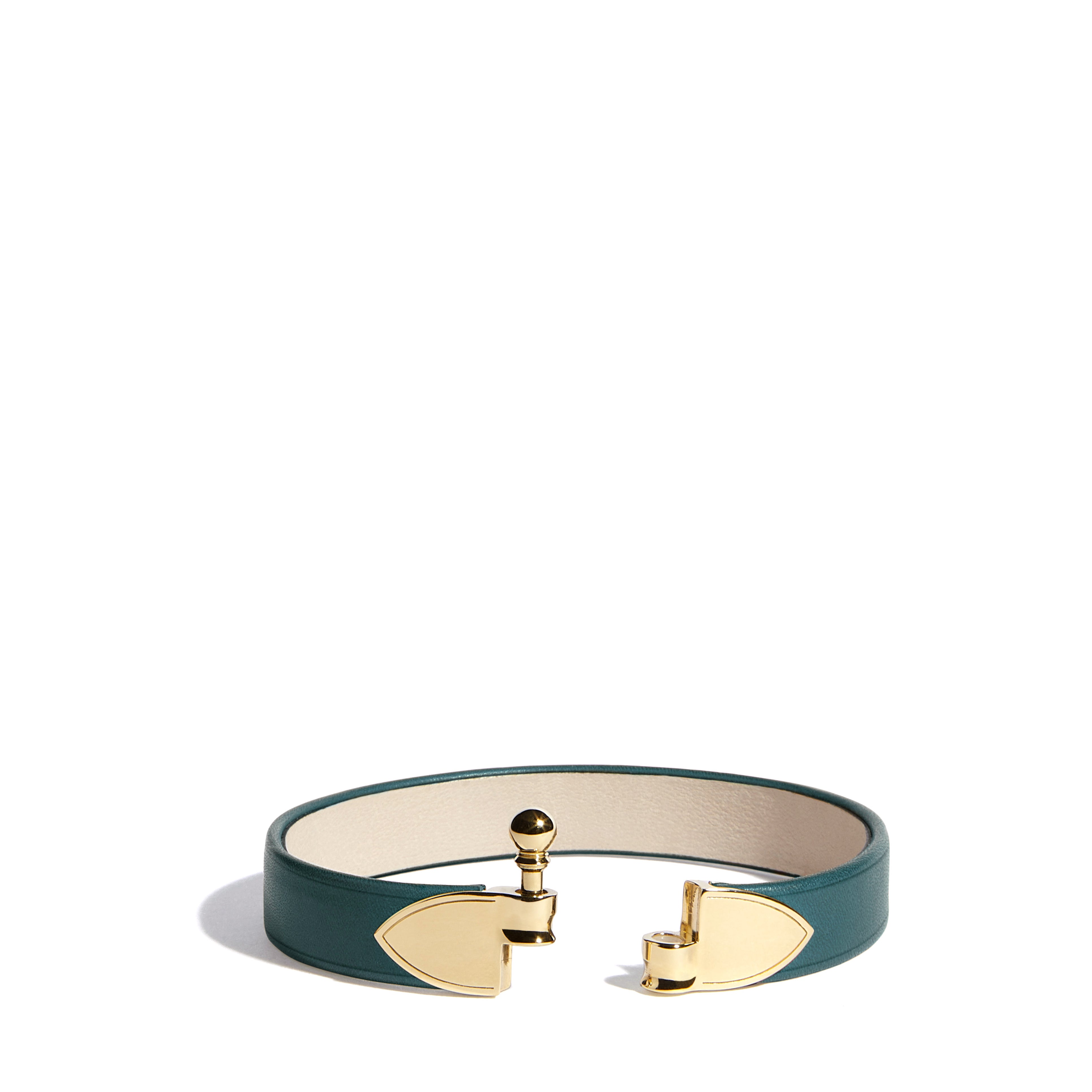 Diane Flèche Bracelet in Nénuphar Héritage leather