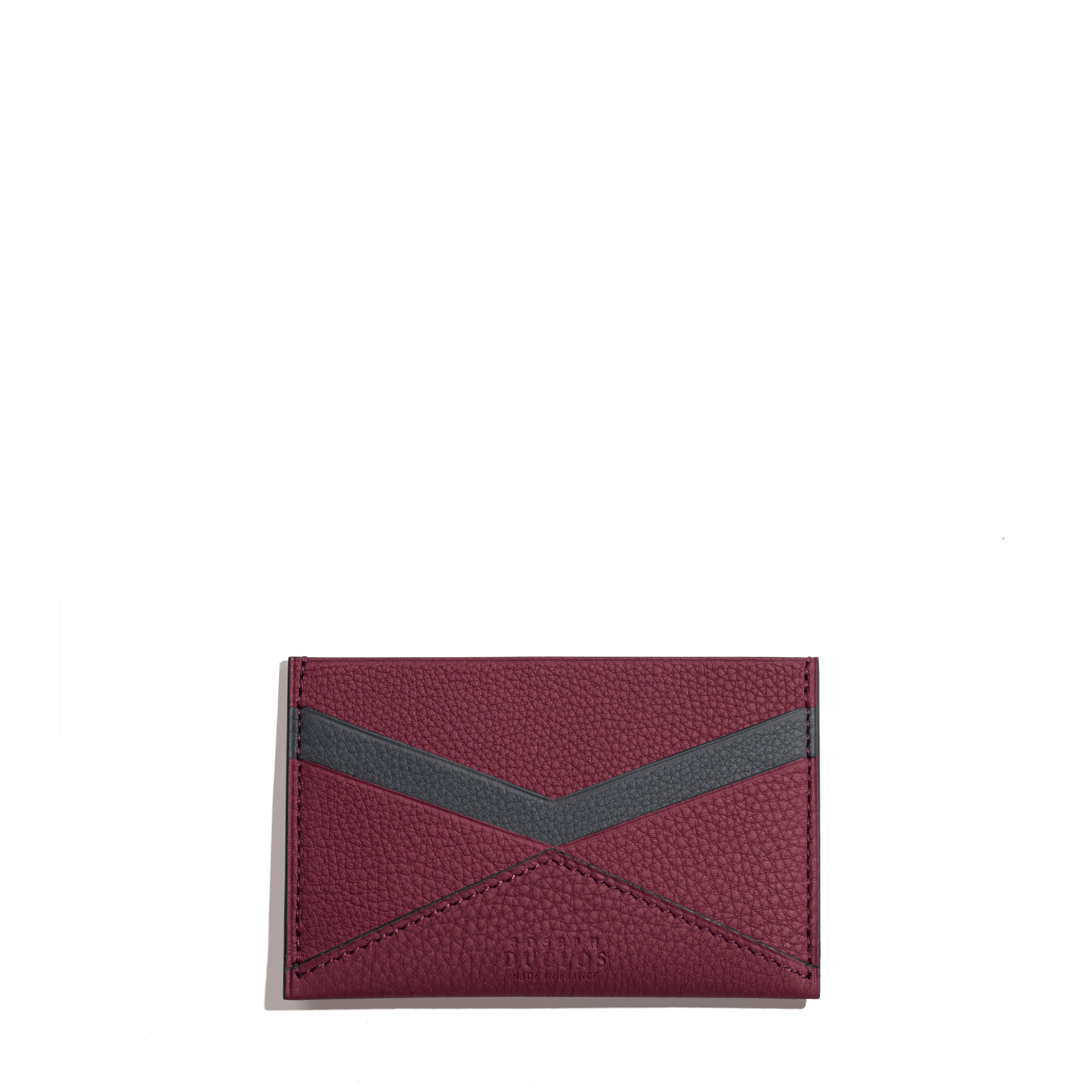 Fontélie Cardholder in Aubergine Concerto leather