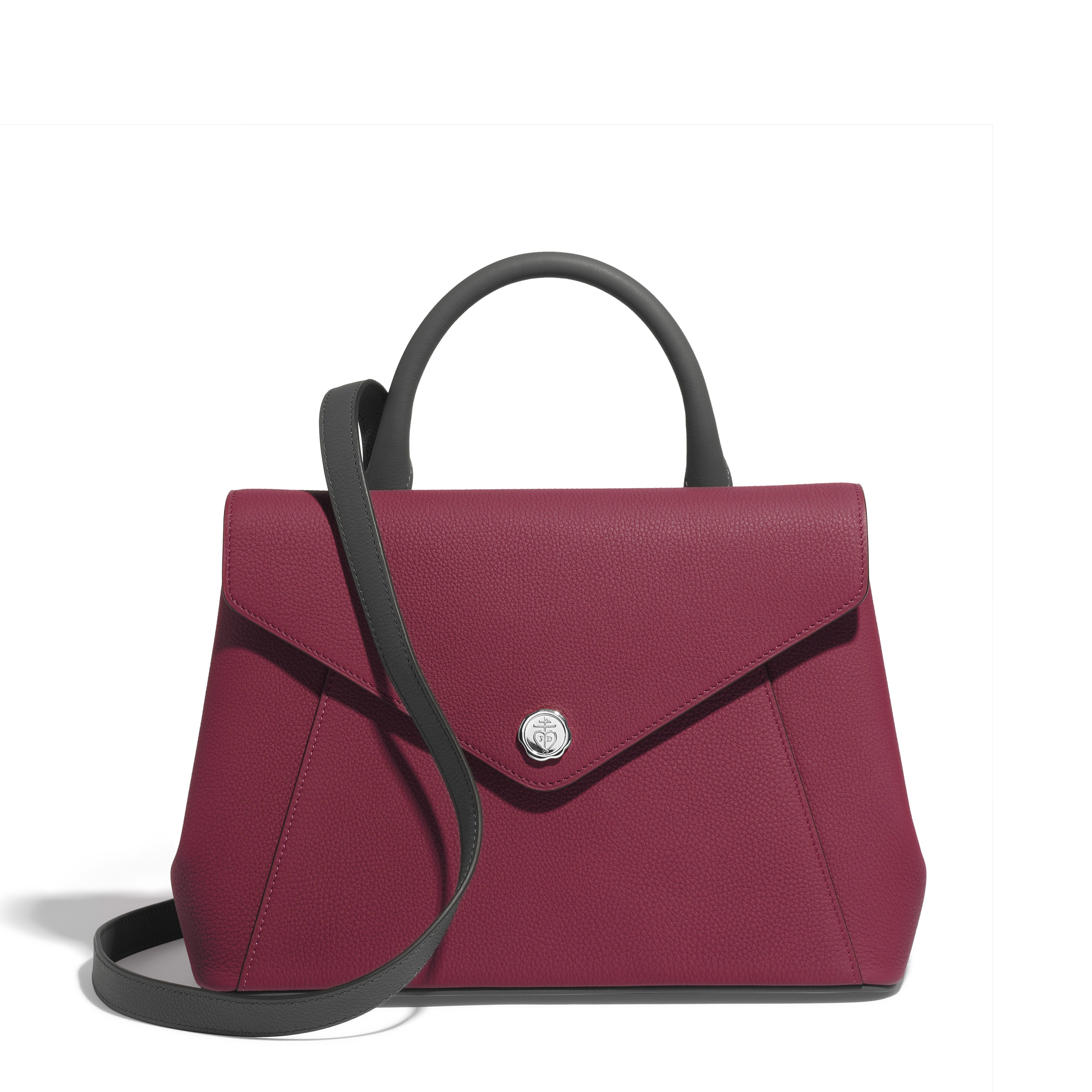 Sac Fontélie en cuir Concerto Aubergine