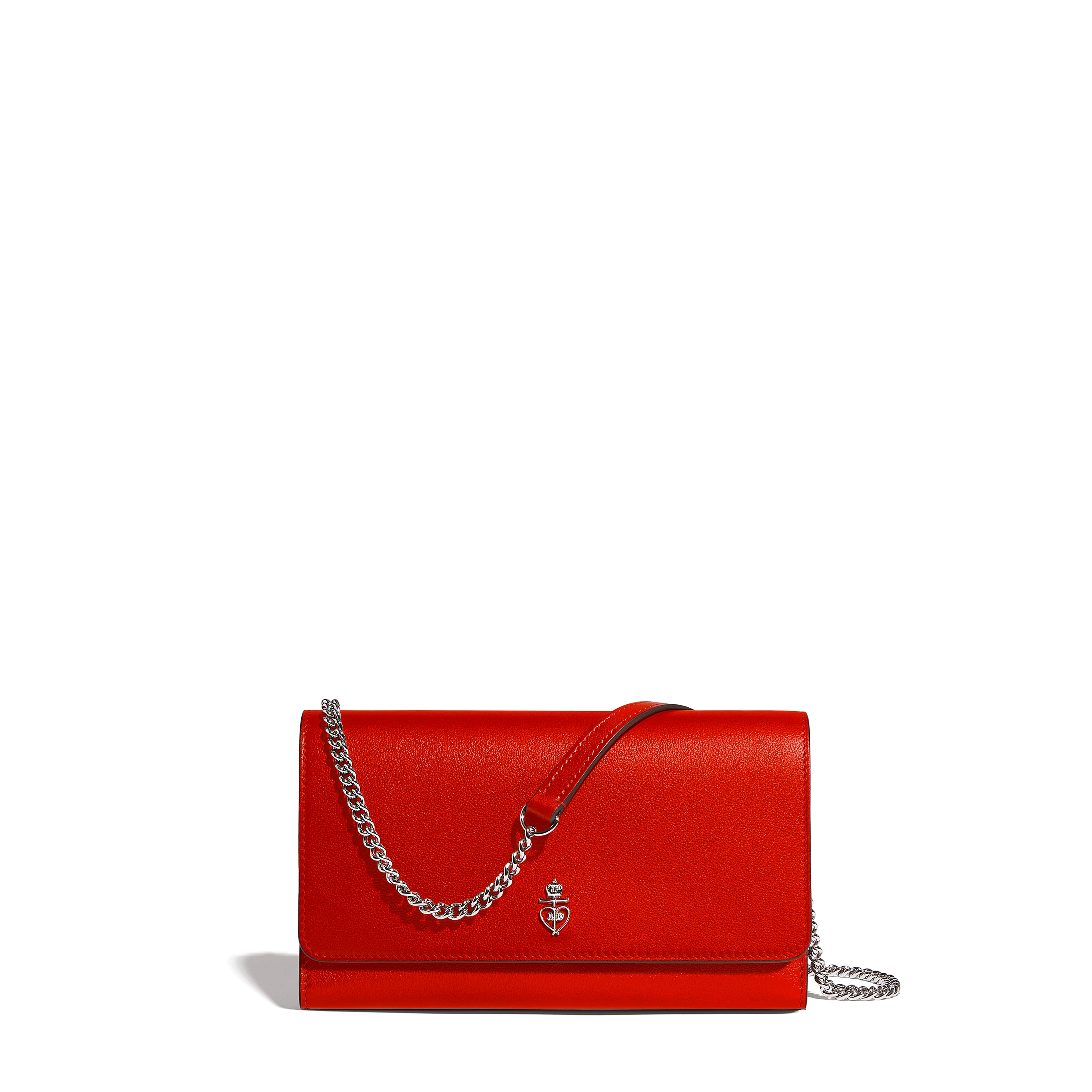 Pochette Lectoure en cuir Sonate Coquelicot