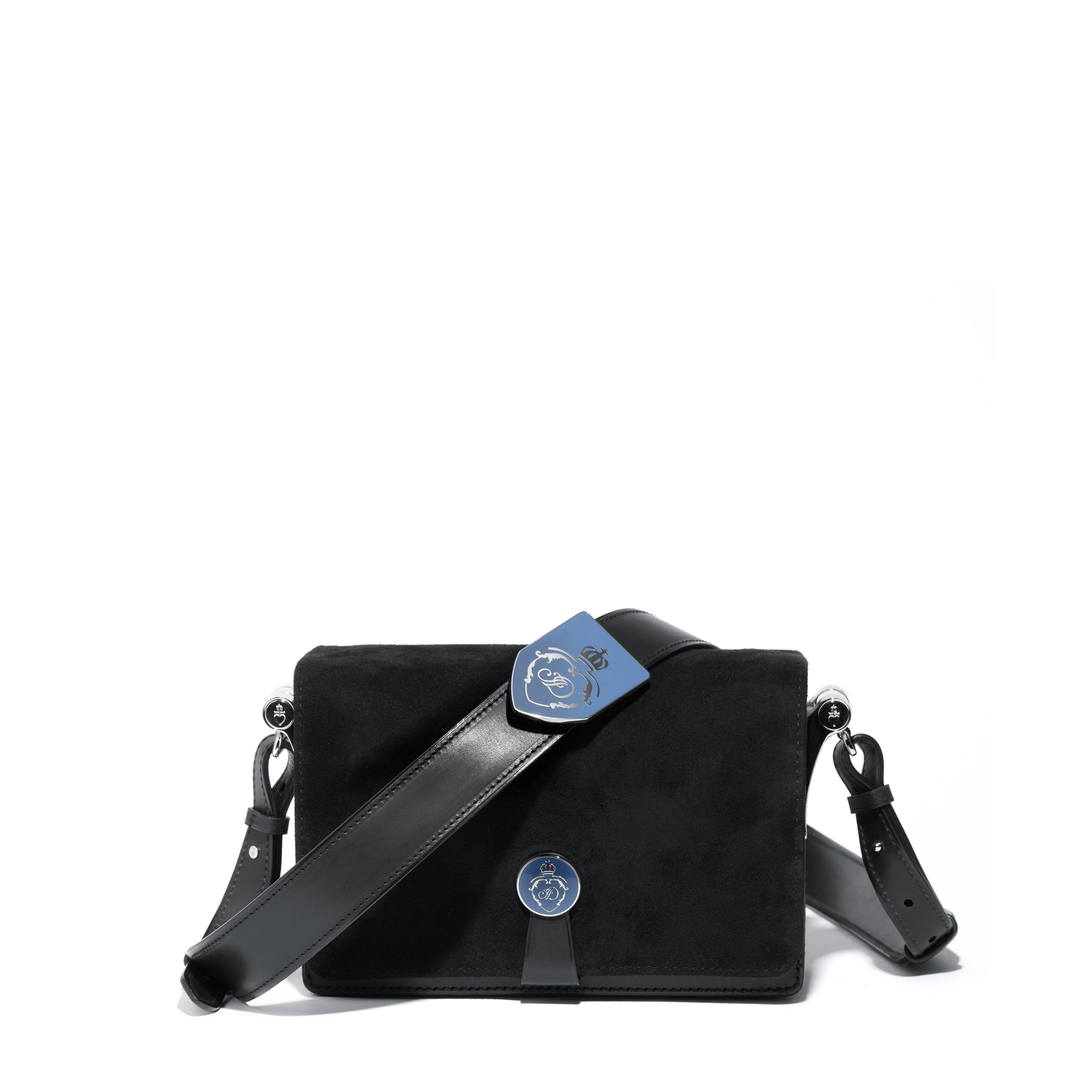 Saint-Clair Messenger 54 faubourg Edition in Noir Arpège leather