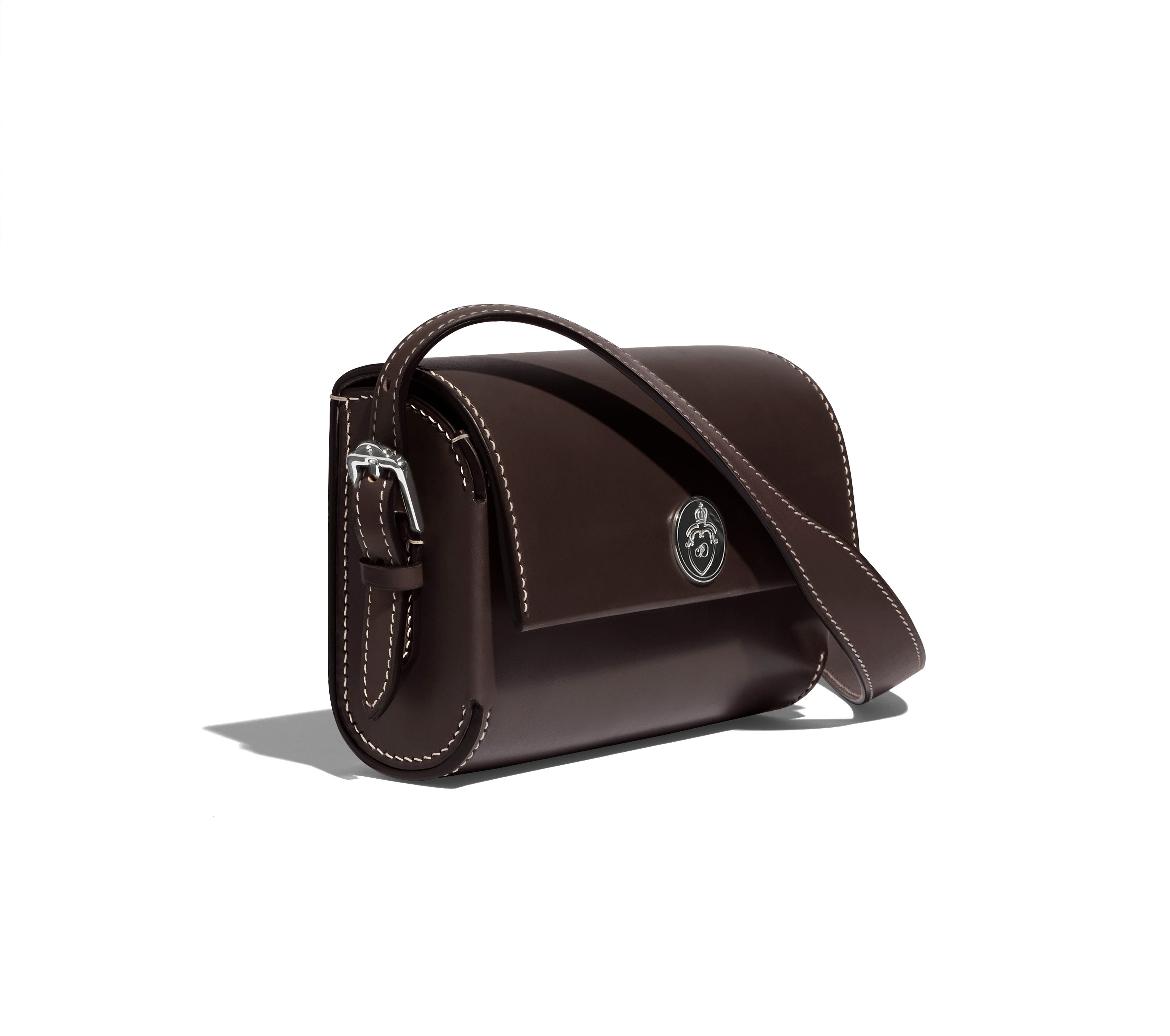 Mini Pochette Saint-Clair en cuir Symphonie Marronnier