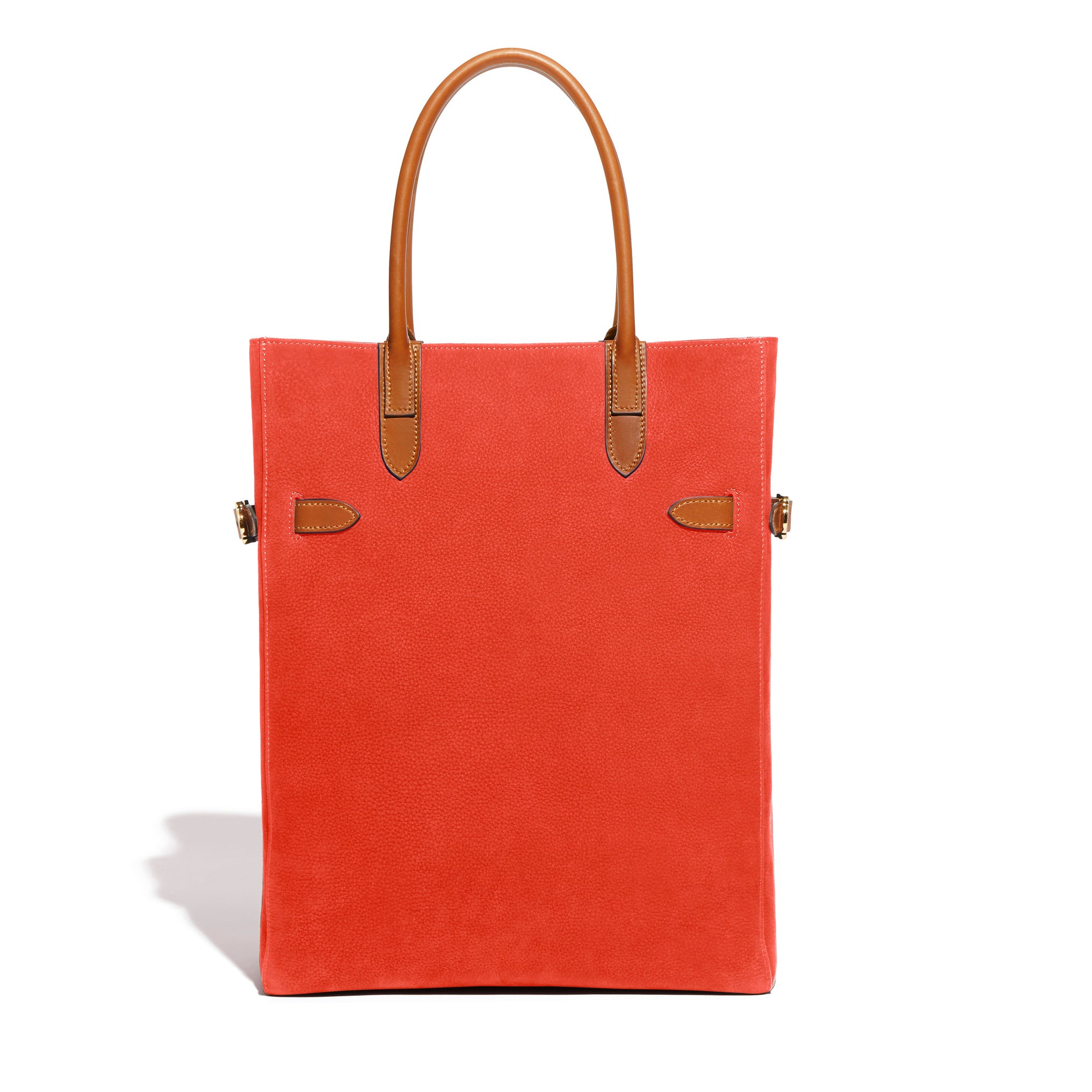 Lectoure Vertical Tote in Coquelicot Adagio leather