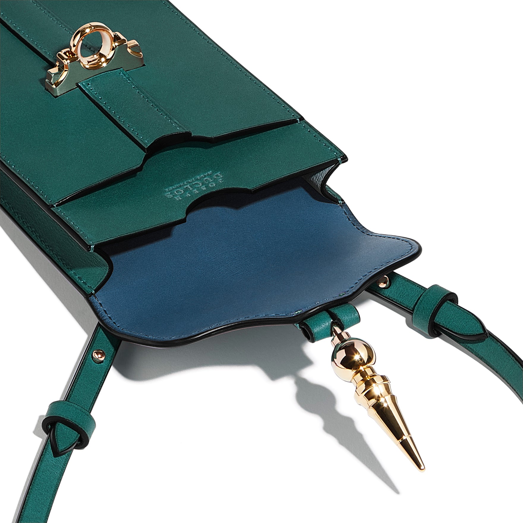 Mini Pochette Diane en cuir Héritage Nénuphar