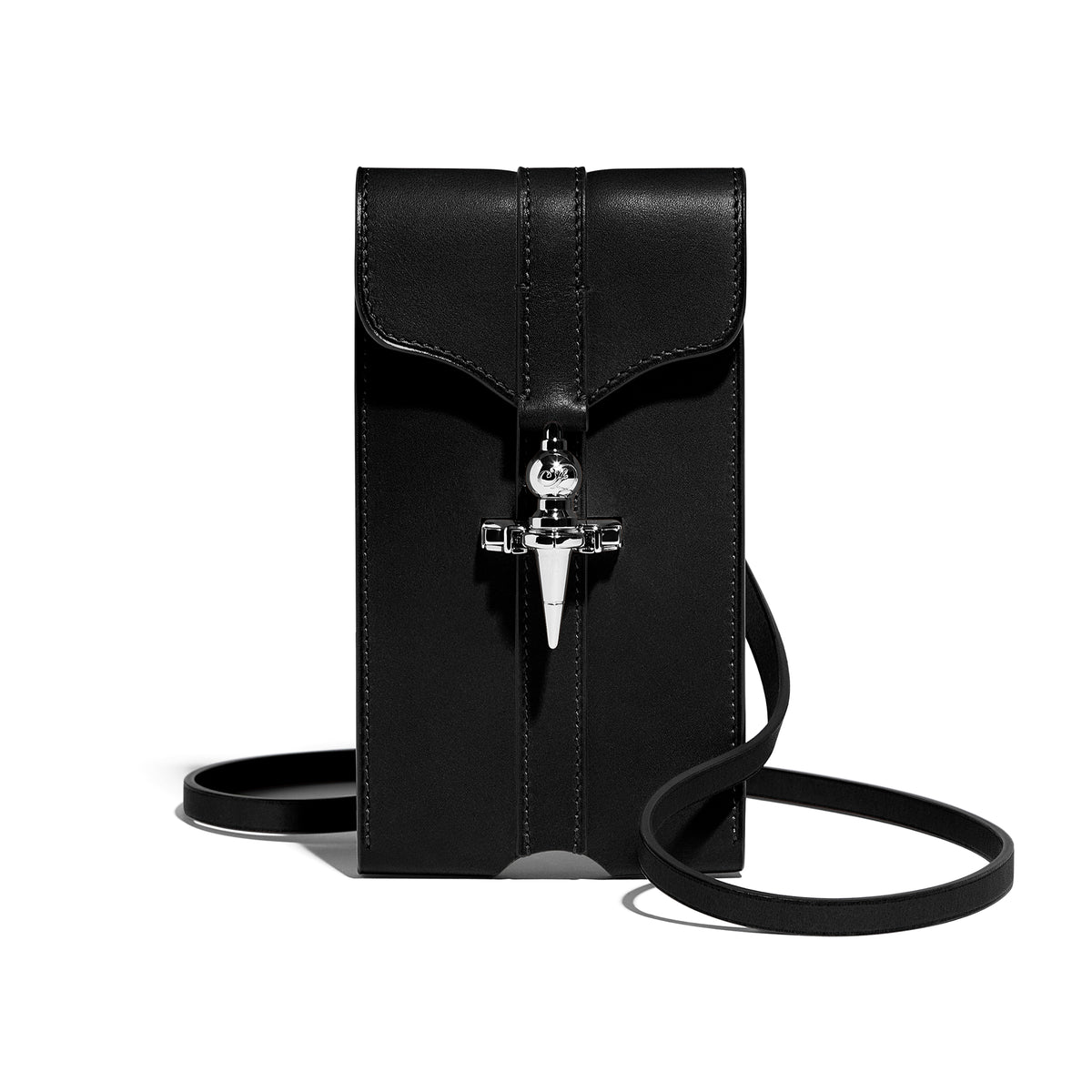 leather buckle pochette