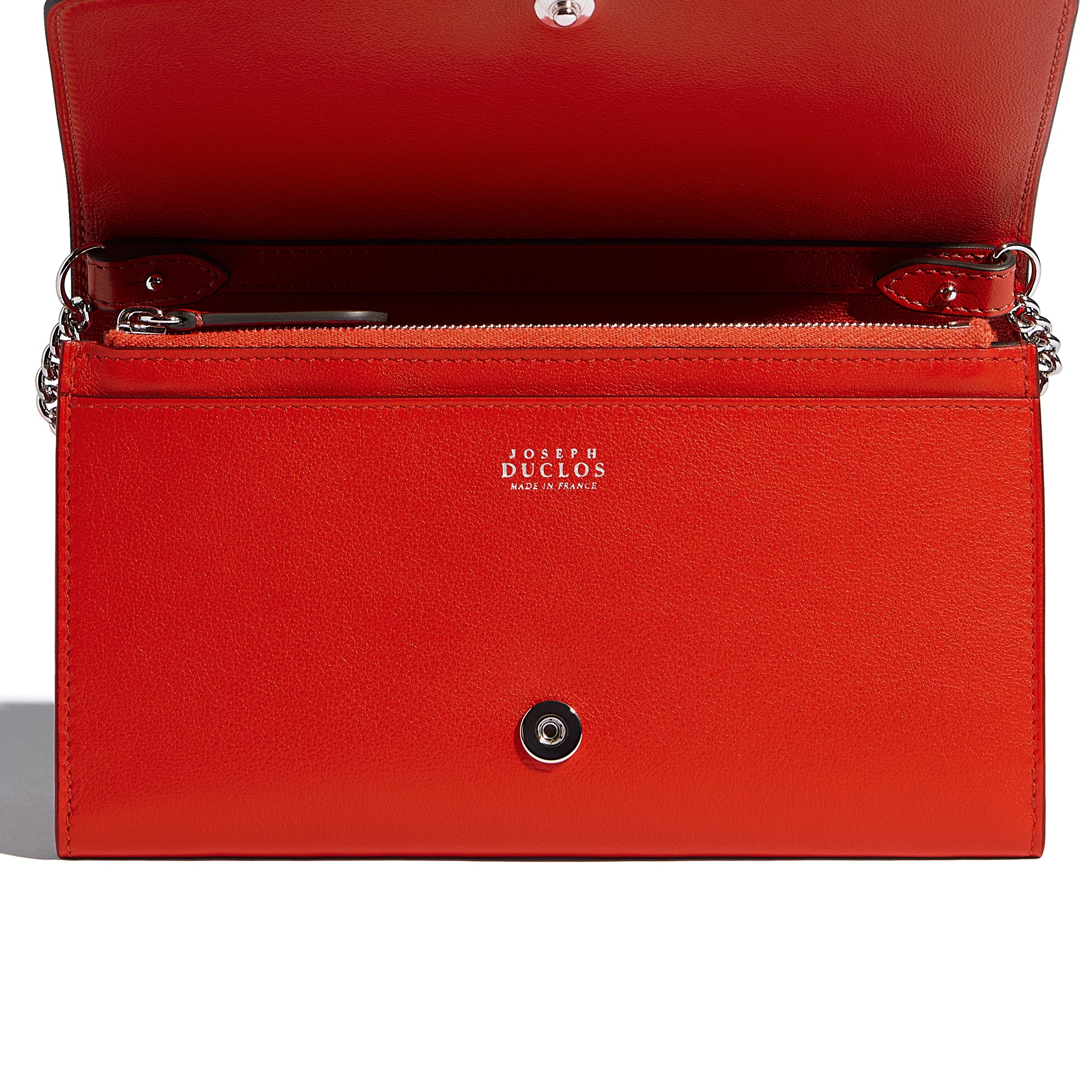 Lectoure Sonate Leather Clutch in Coquelicot Sonate leather