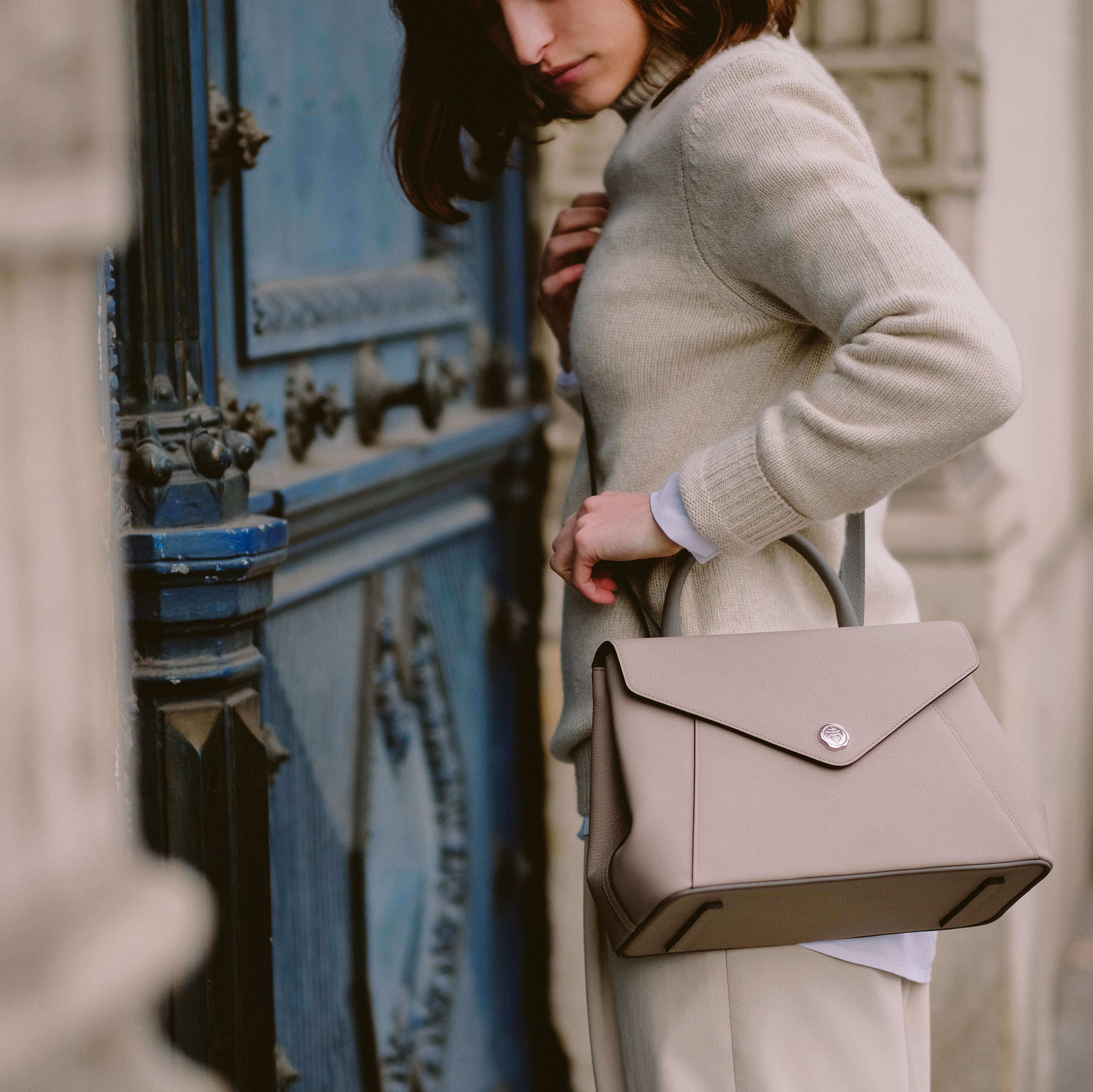 Fontélie Bag in Gris Foncé Concerto leather