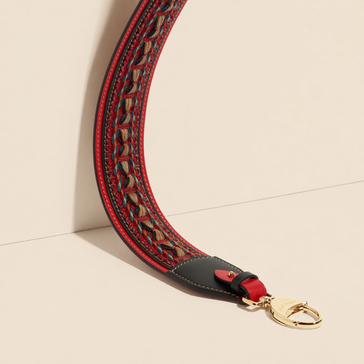 Pénélope Passementerie Strap in Coquelicot Héritage leather - Edition limited to 5 copies