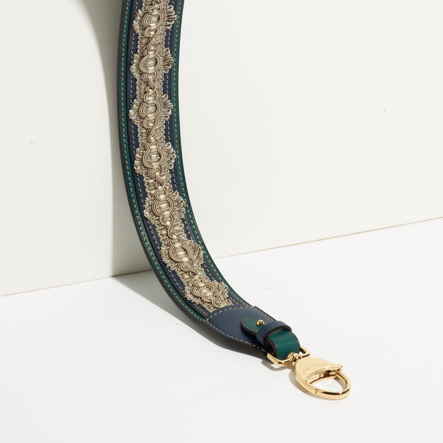 Bandoulière Passementerie Tanit BA en cuir Héritage Nénuphar - Édition Limitée à 8 exemplaires