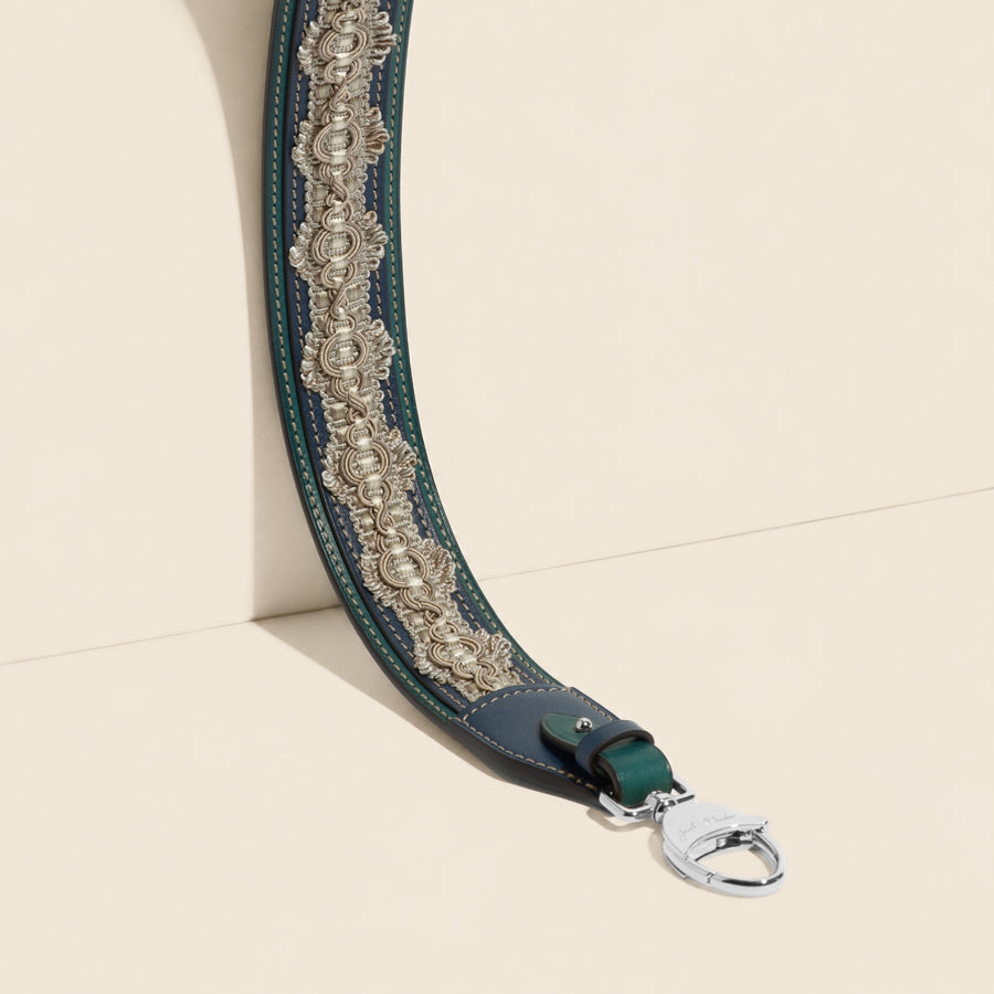 Bandoulière Passementerie Tanit BA en cuir Héritage Nénuphar - Édition Limitée à 8 exemplaires