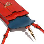 Mini Pochette Diane en cuir Héritage Coquelicot