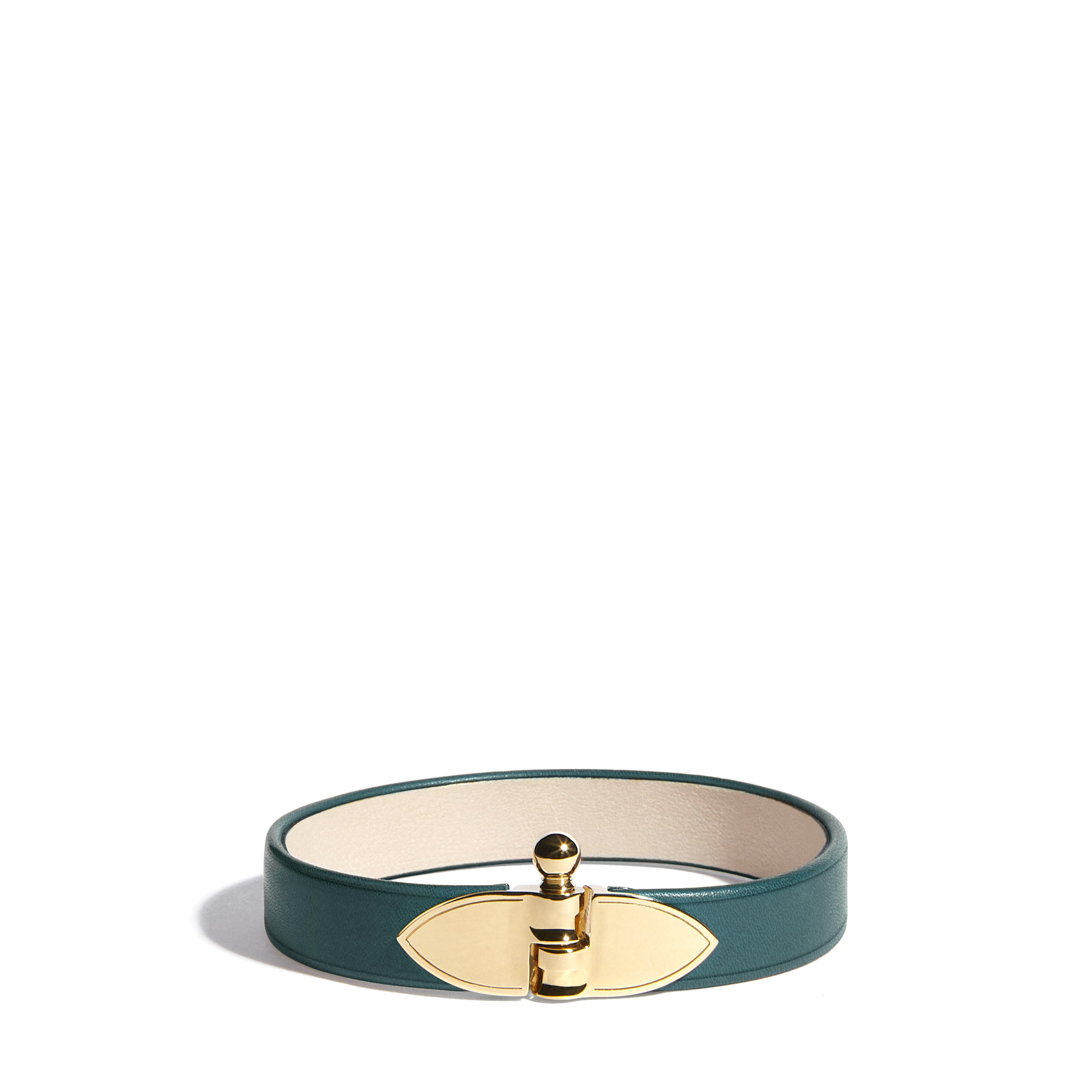 Diane Flèche Bracelet in Nénuphar Héritage leather 