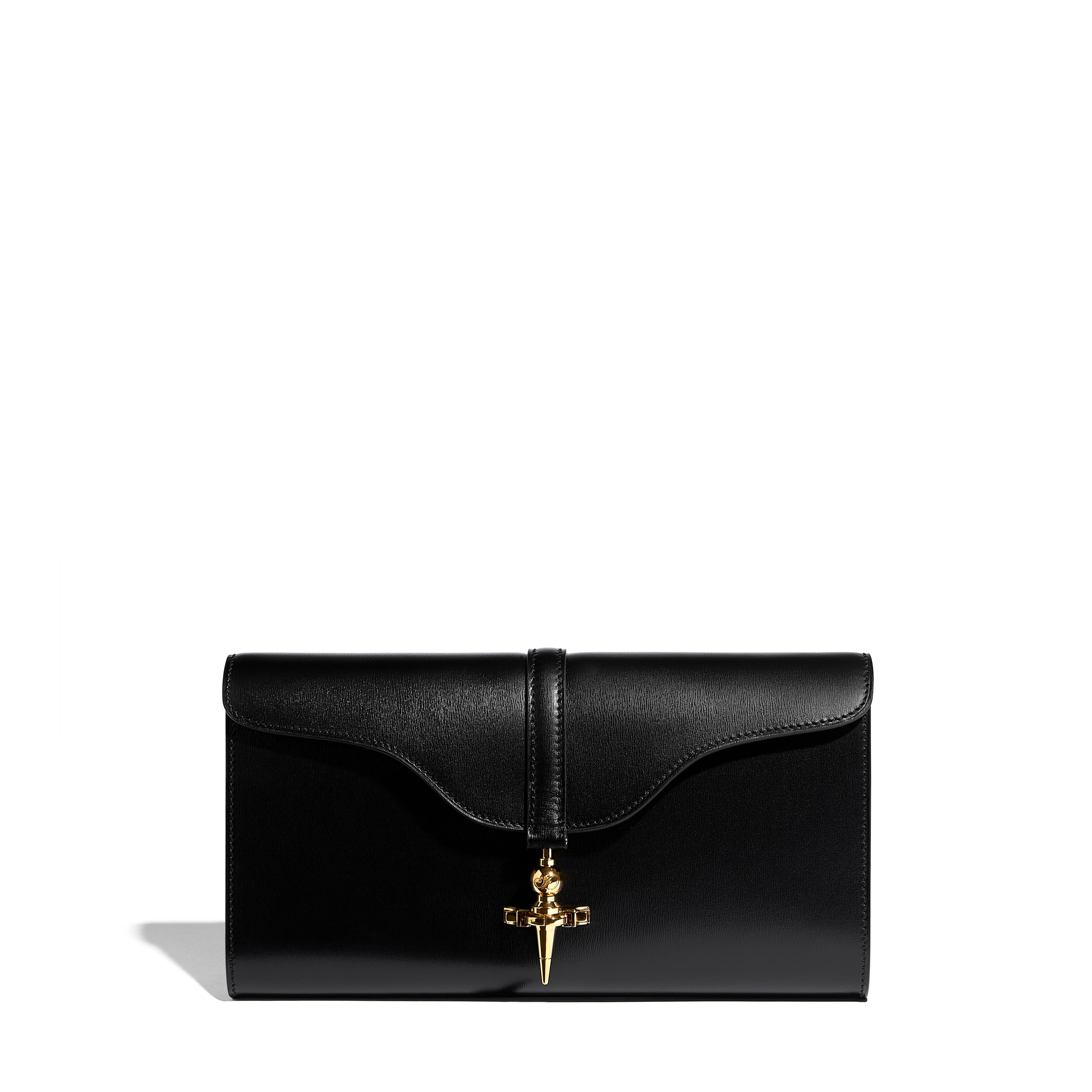 Pochette Diane en cuir Lumière Noir
