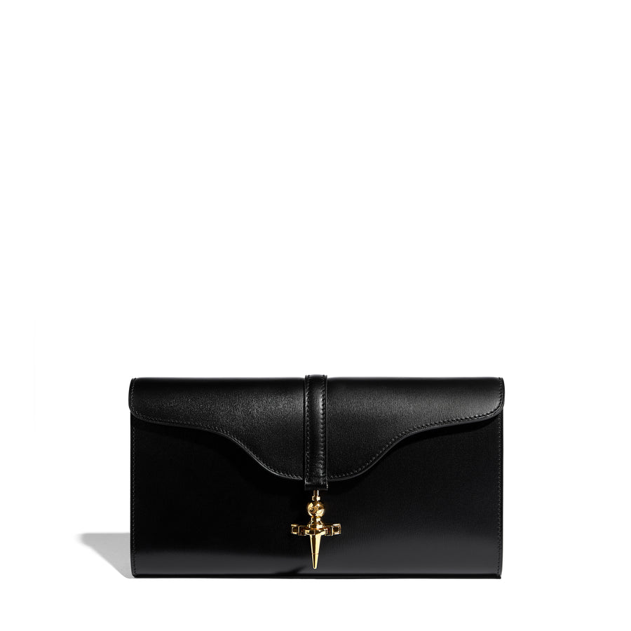 Pochette Diane en cuir Lumière Noir