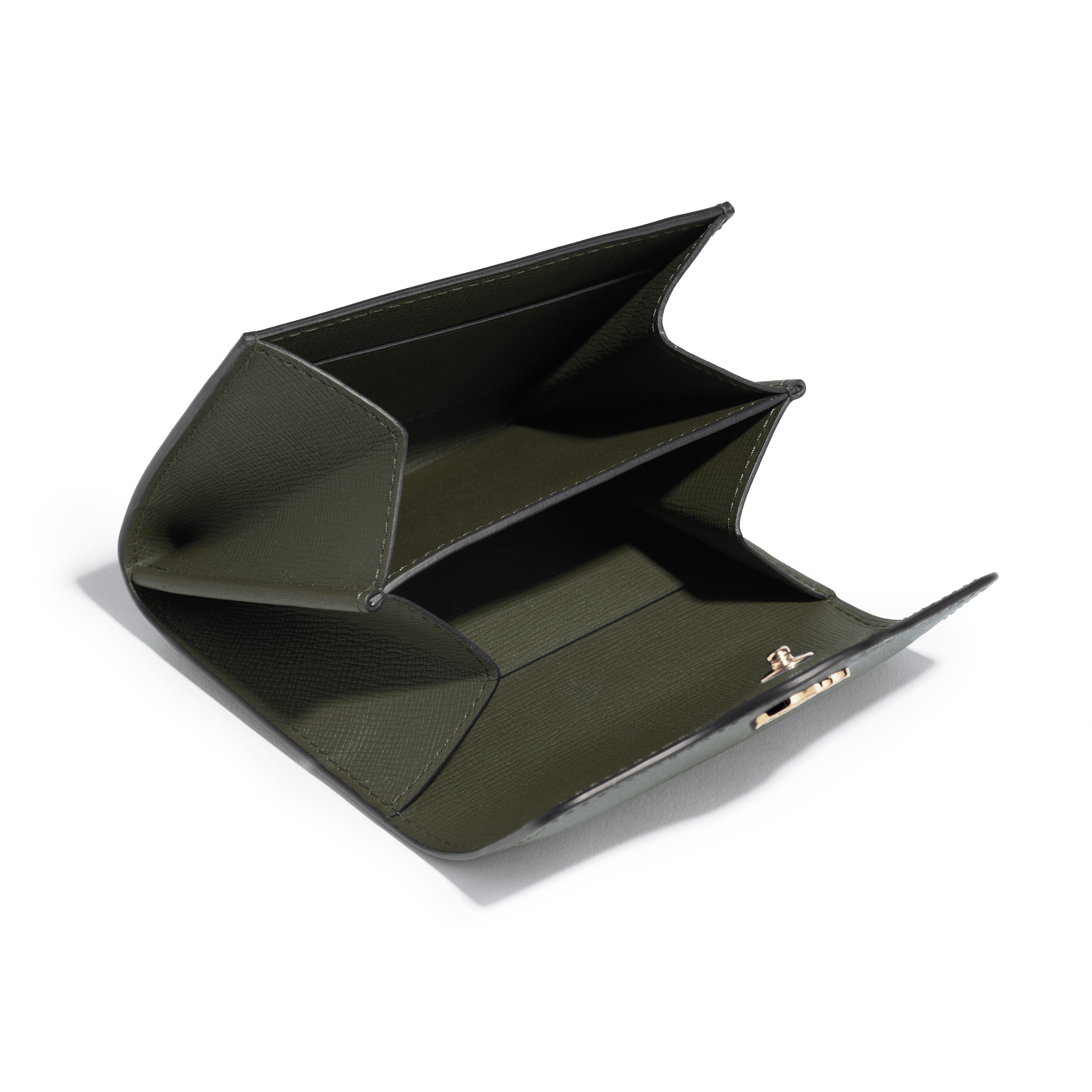 Mini Portefeuille Diane cuir Tempo Kaki