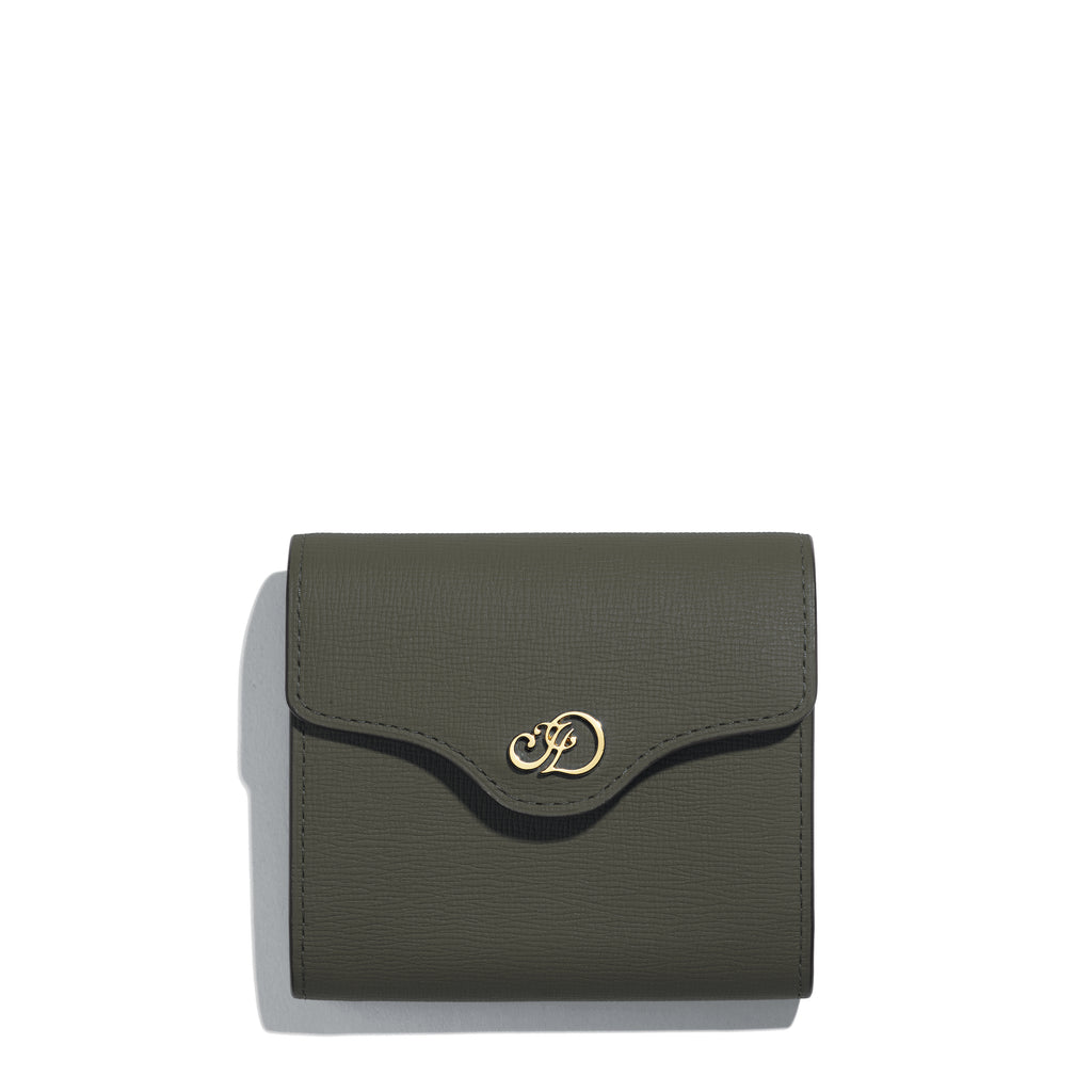 Mini Portefeuille Diane en cuir Tempo Kaki