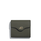 Mini Portefeuille Diane en cuir Tempo Kaki
