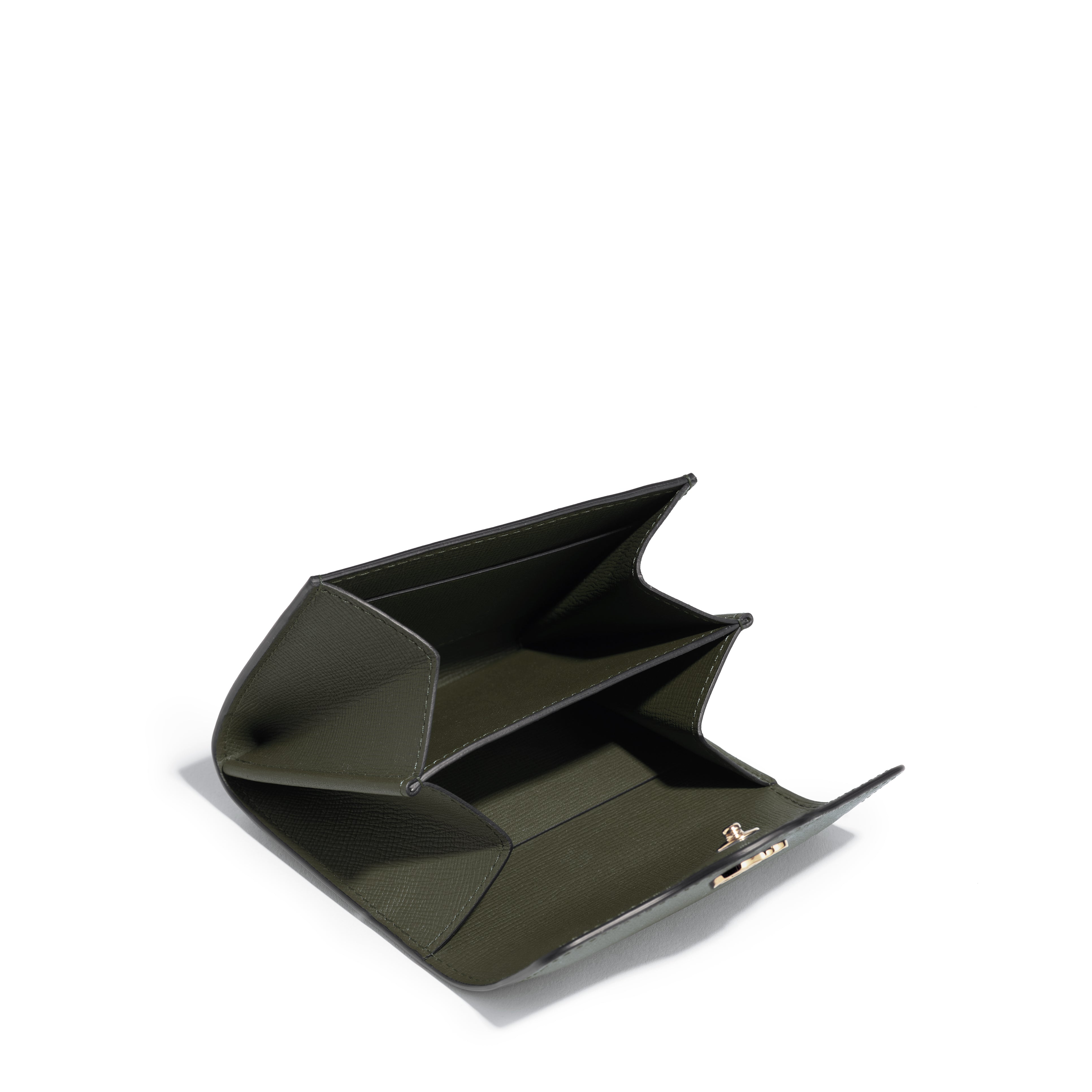 Diane Mini Wallet in Kaki Tempo leather