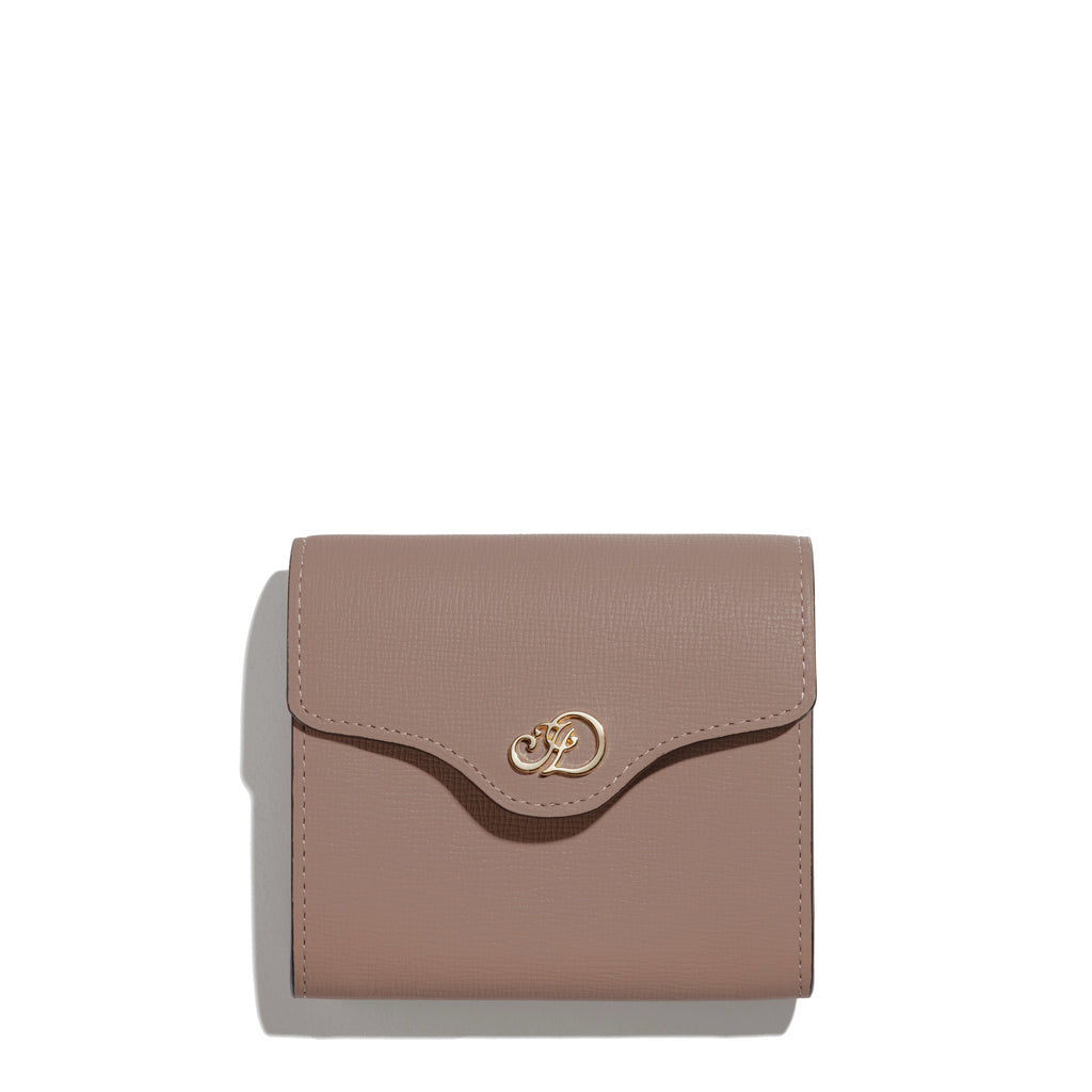 Mini Portefeuille Diane en cuir Tempo Marron Glacé
