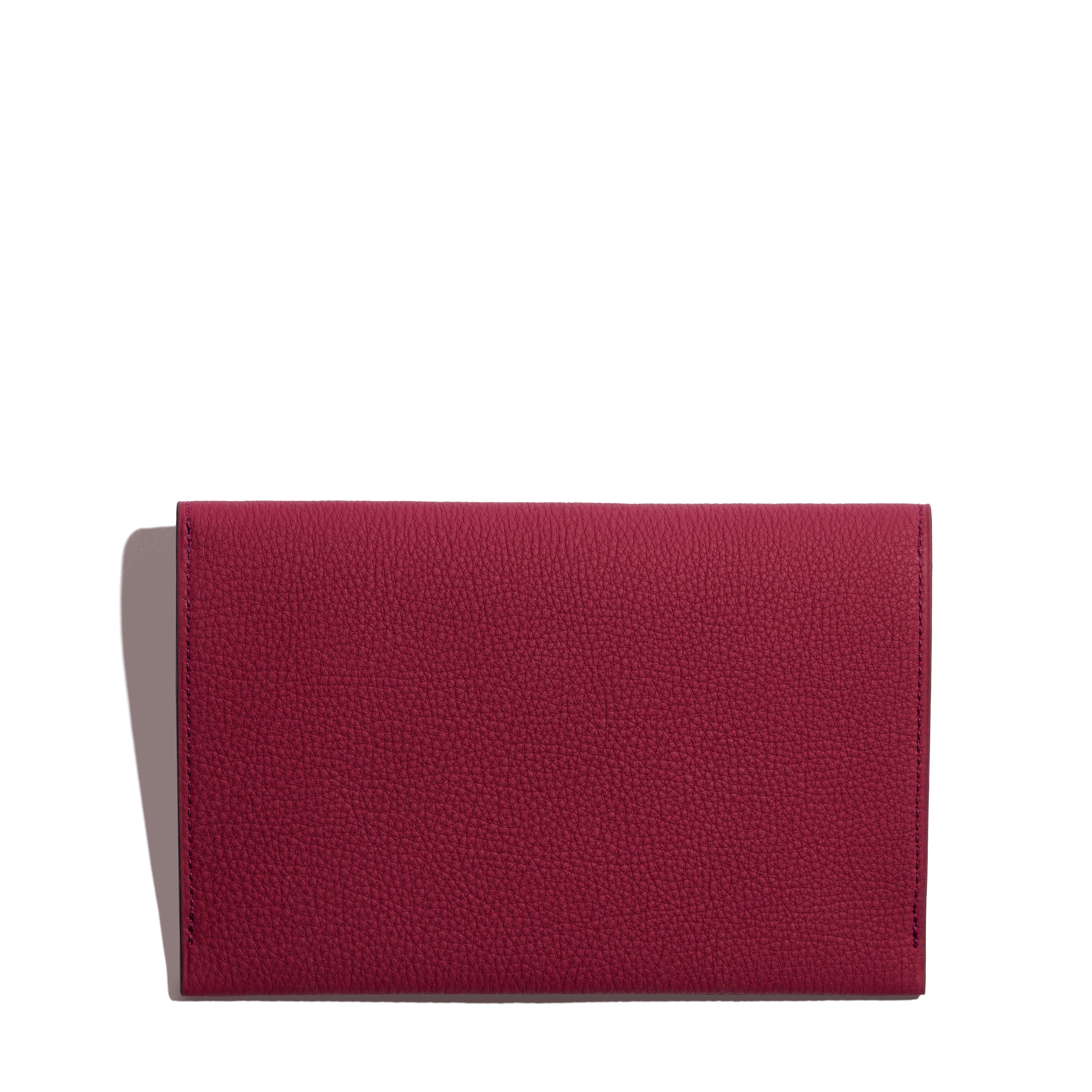 Pochette Fontélie en cuir Concerto Aubergine