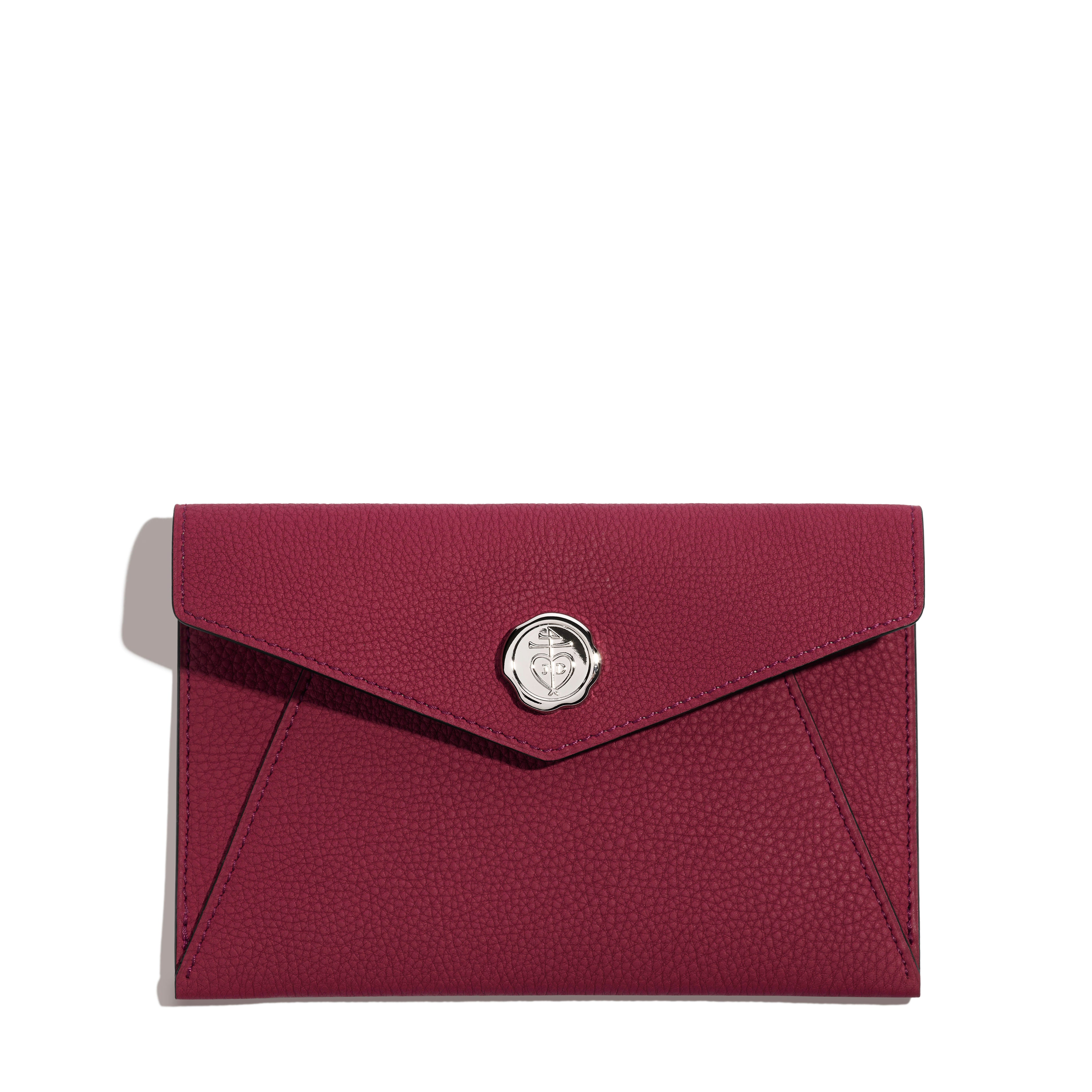 Pochette Fontélie en cuir Concerto Aubergine