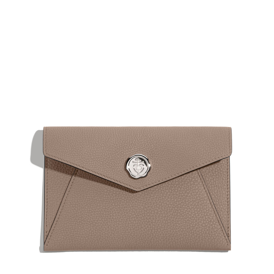 Pochette Fontélie en cuir Concerto Taupe