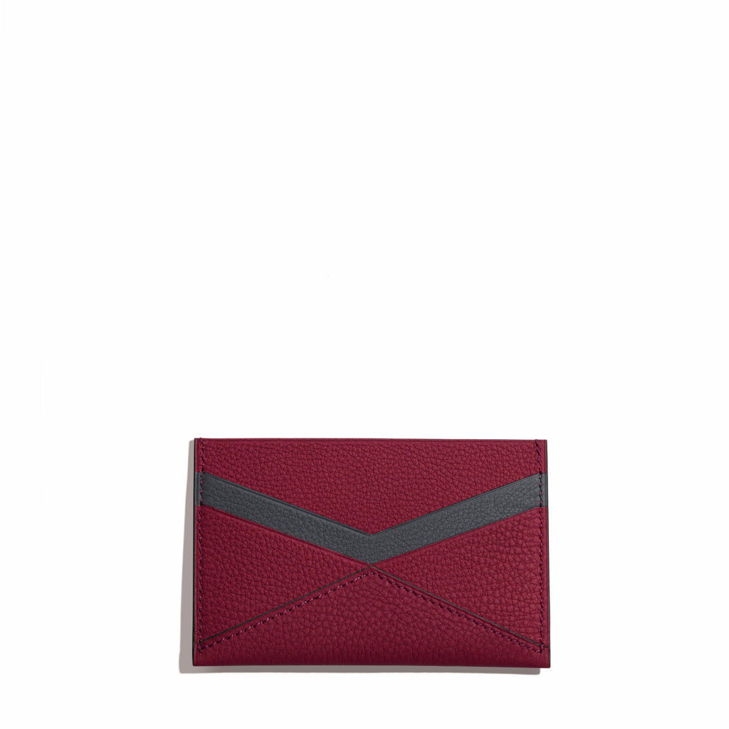 Fontélie Cardholder in Aubergine Concerto leather 