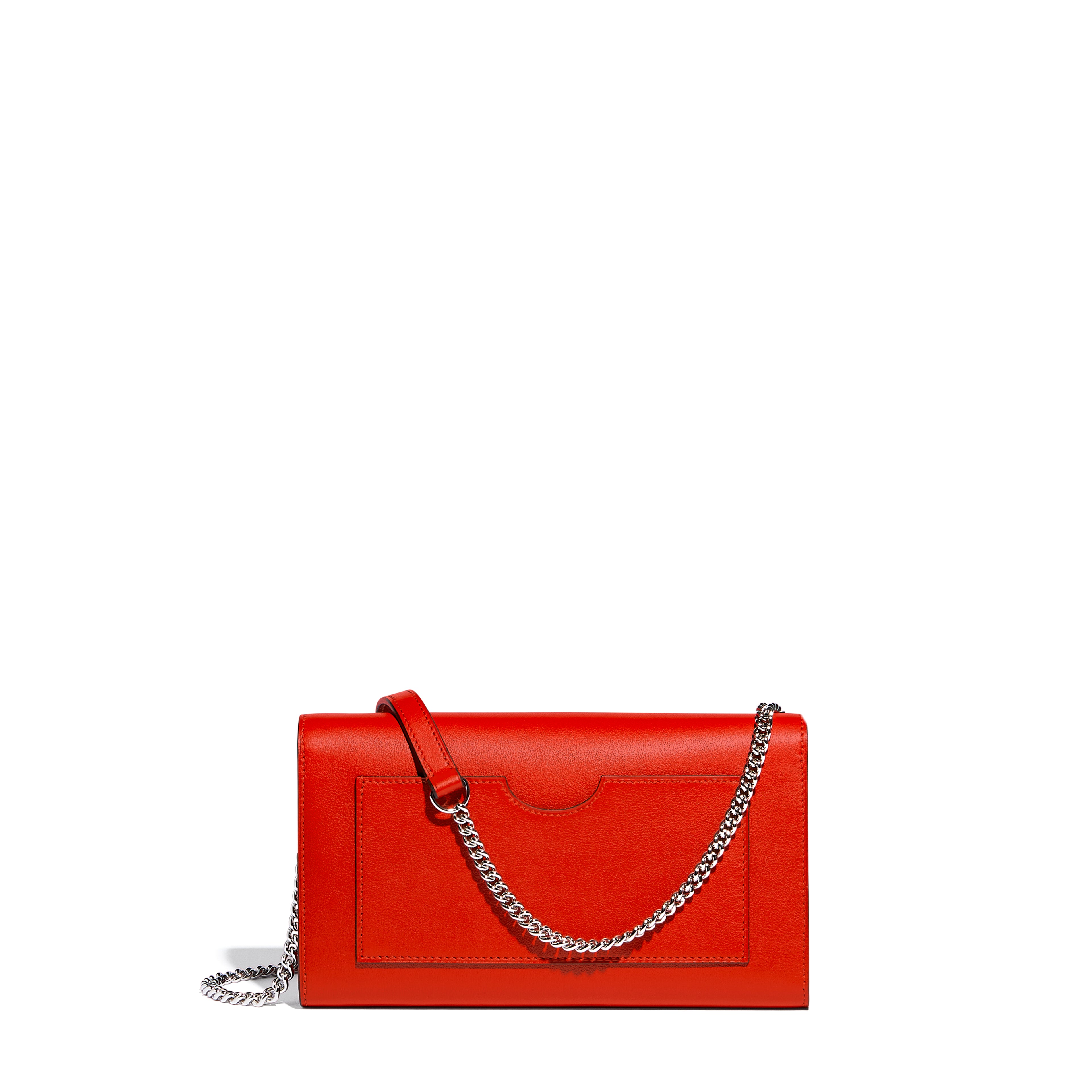 Pochette Lectoure en cuir Sonate Coquelicot
