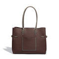 Cabas Horizontal Lectoure en cuir Legato Lie de Vin