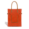Cabas Vertical Lectoure en cuir Adagio Coquelicot