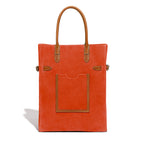 Cabas Vertical Lectoure en cuir Adagio Coquelicot