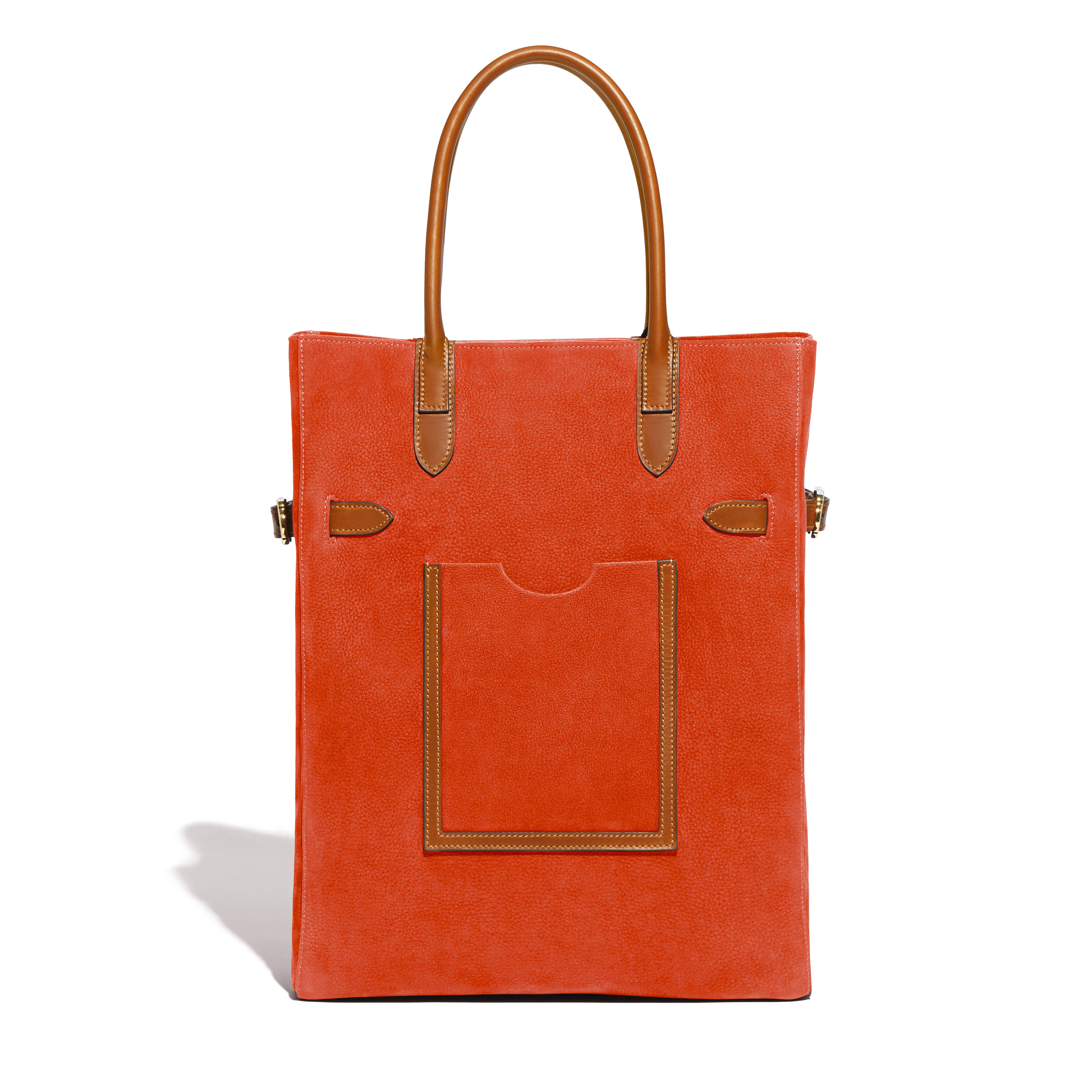 Cabas Vertical Lectoure en cuir Adagio Coquelicot