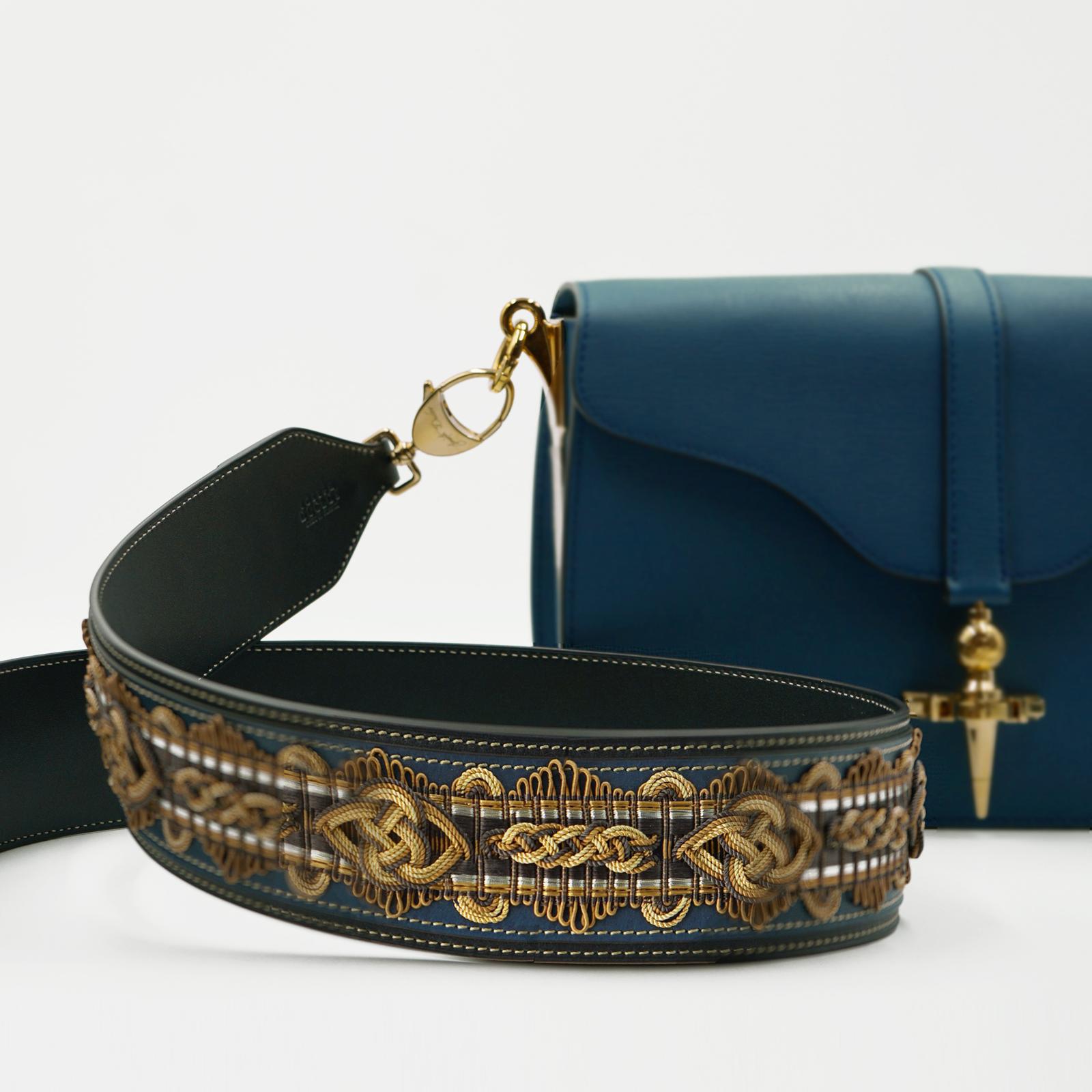 Bandoulière Passementerie Diderot en cuir Héritage Occitan - Éditon Limitée à 7 exemplaires