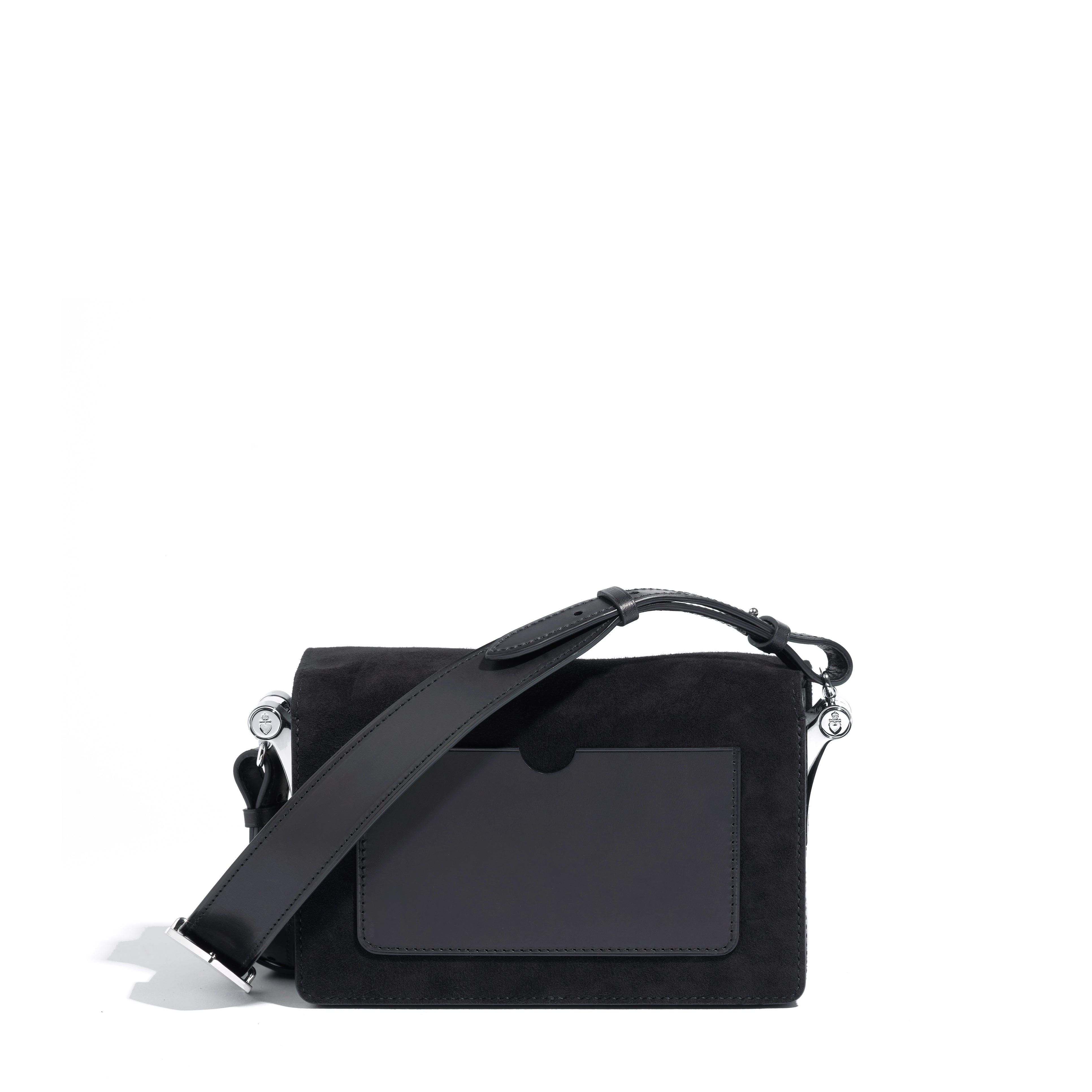 Saint-Clair Messenger 54 faubourg Edition in Noir Arpège leather 