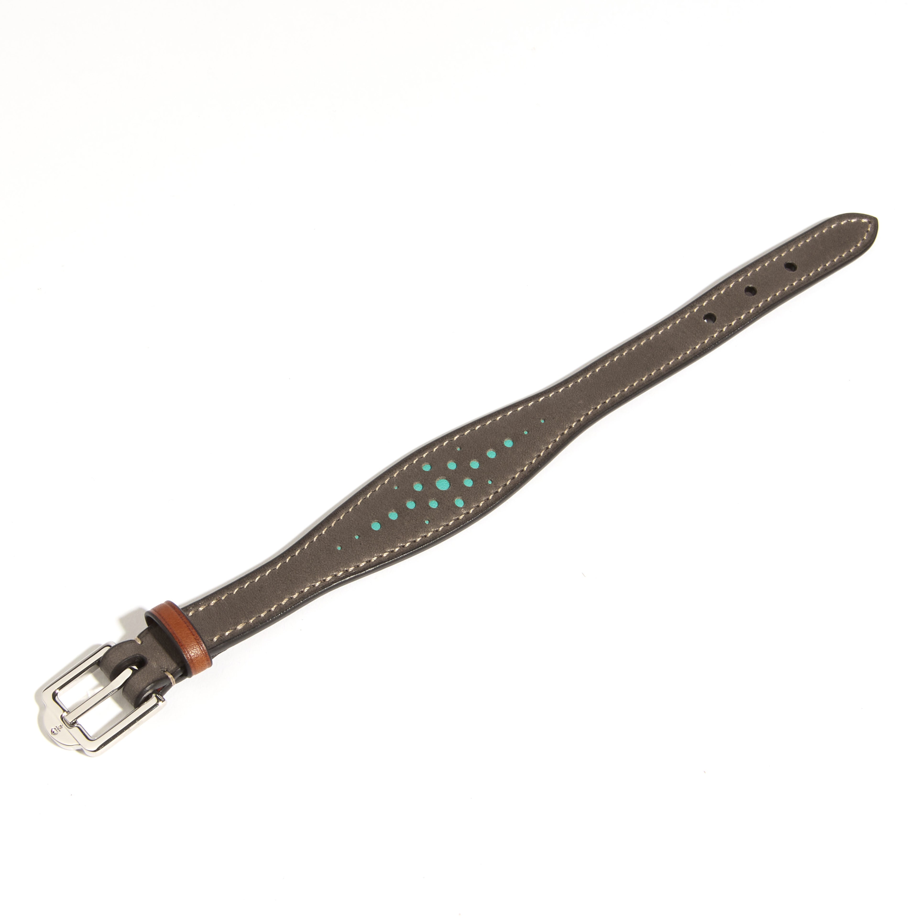 Bracelet Saint-Clair Ogive en cuir Héritage Ardoise