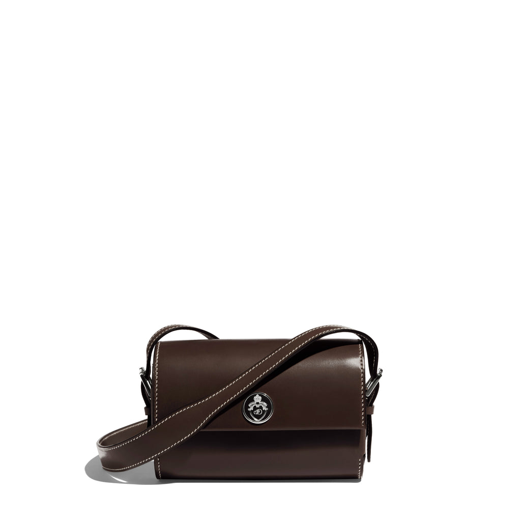 Saint-Clair Mini Clutch in Marronnier Symphonie leather