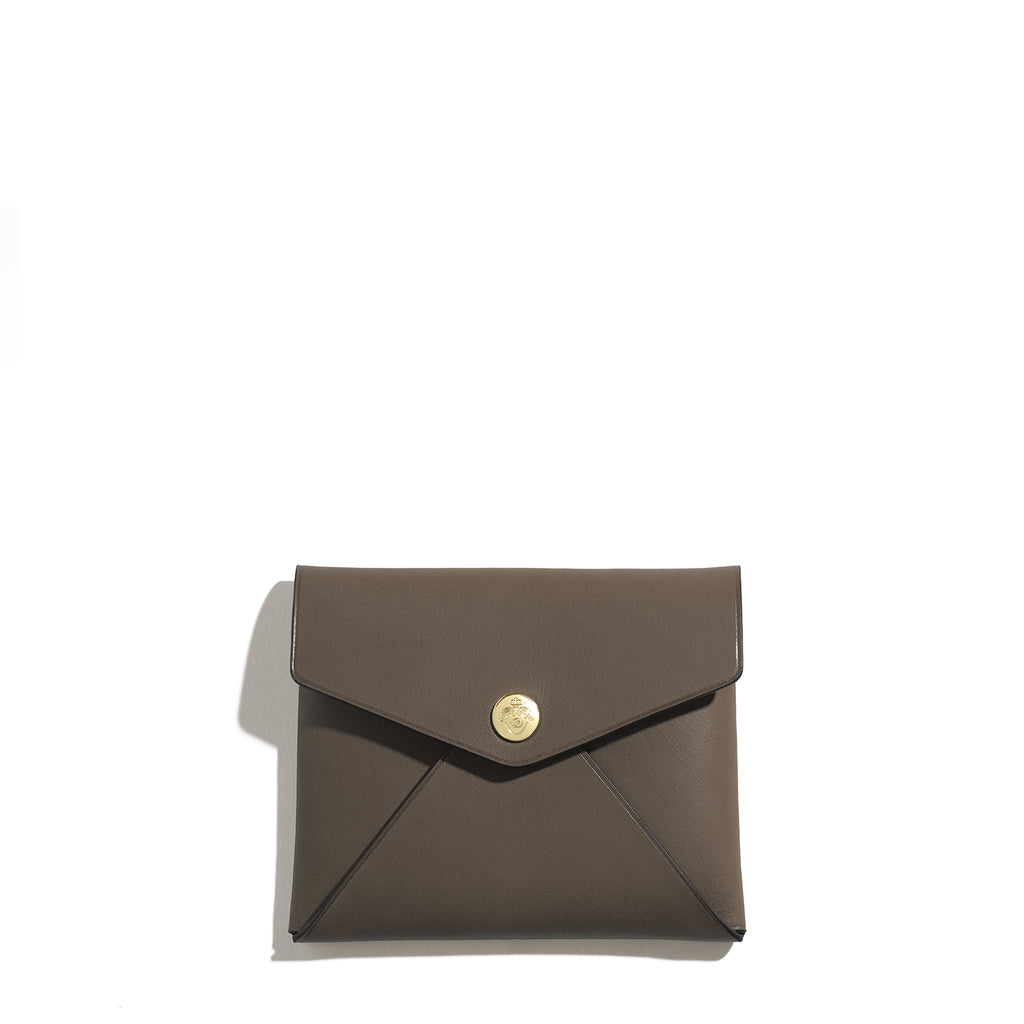 Pochette Saint-Clair Pliage en cuir Héritage Ardoise