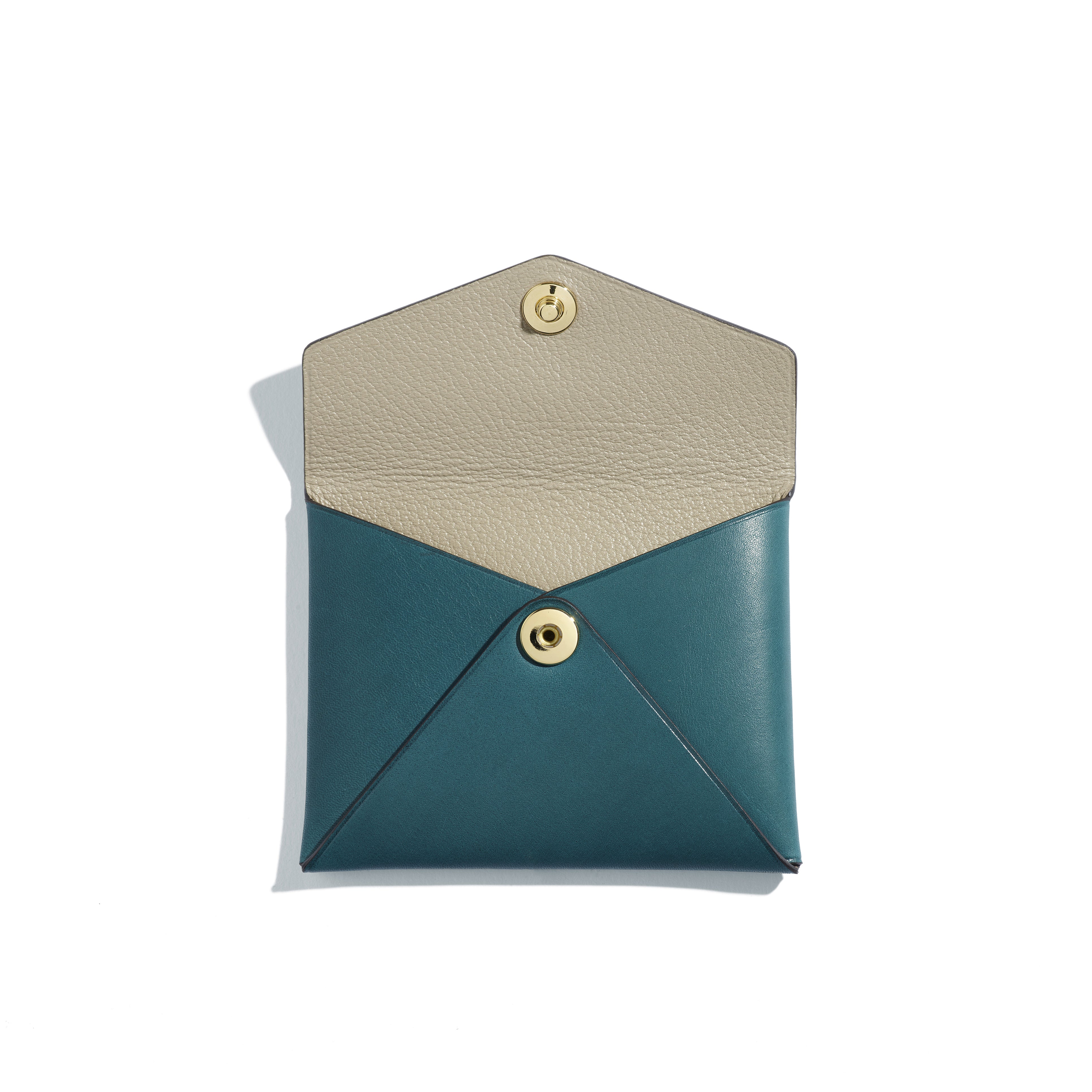 Grand Porte-Carte Saint-Clair Pliage Cuir Héritage Nénuphar