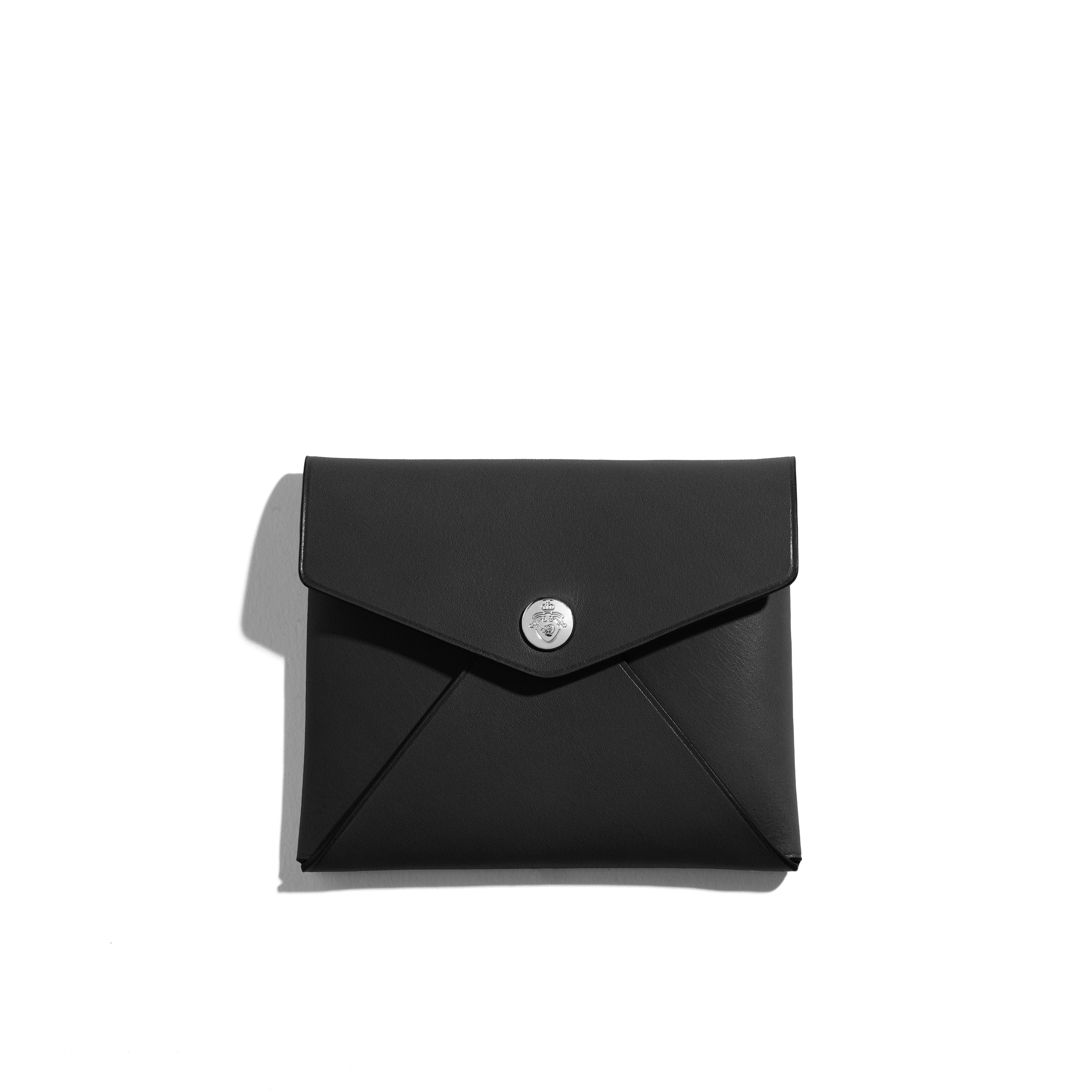Grand Porte-Carte Saint-Clair Pliage Cuir Héritage Noir