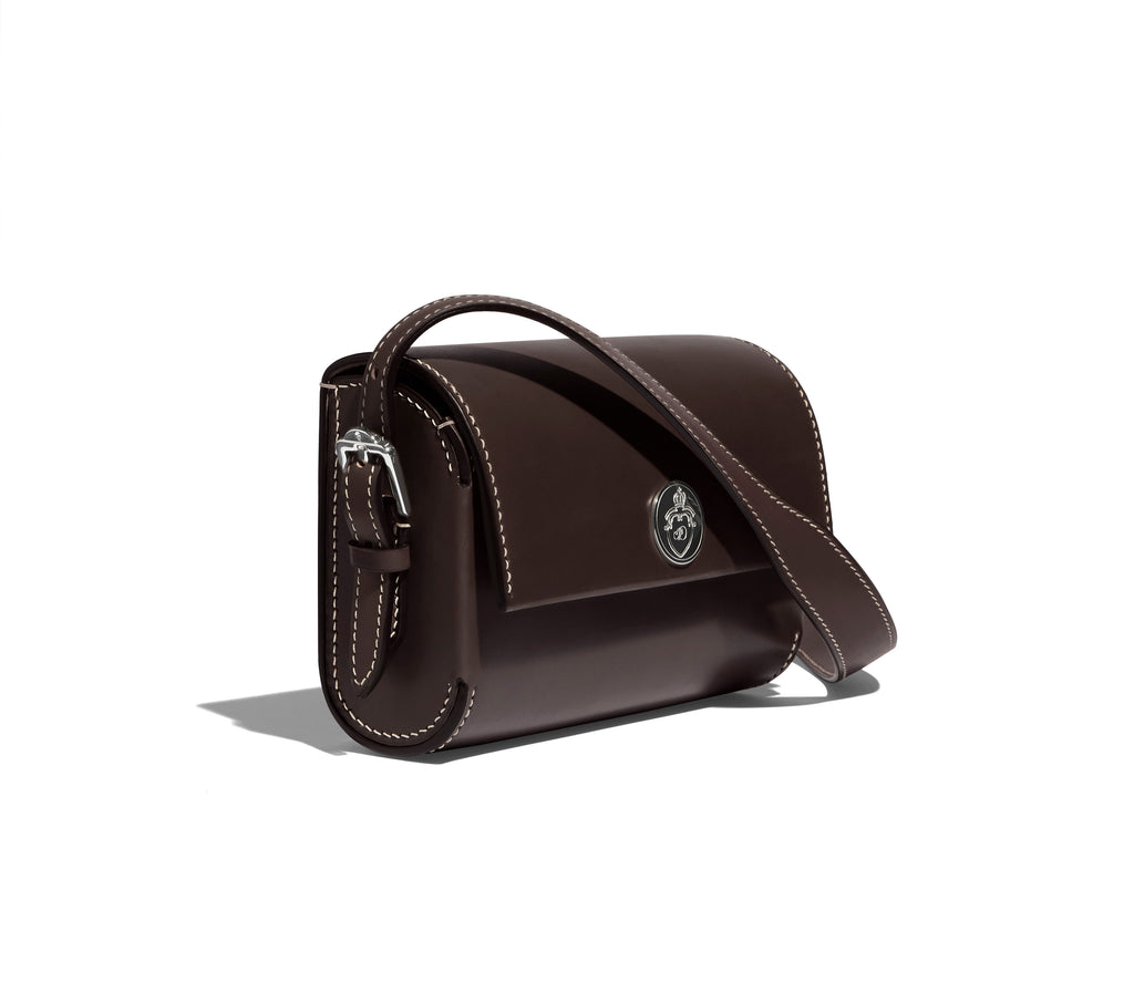 Saint-Clair Mini Clutch in Marronnier Symphonie leather