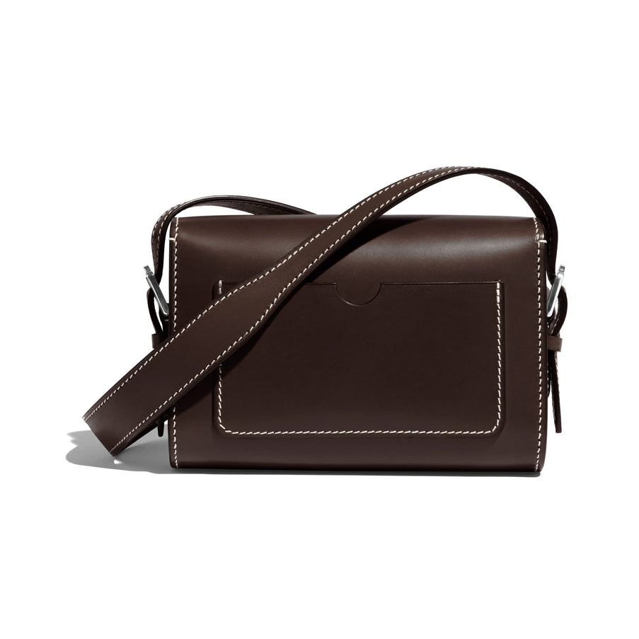 CELINE Grained Leather Strap Clutch Bag Black - Final Sale
