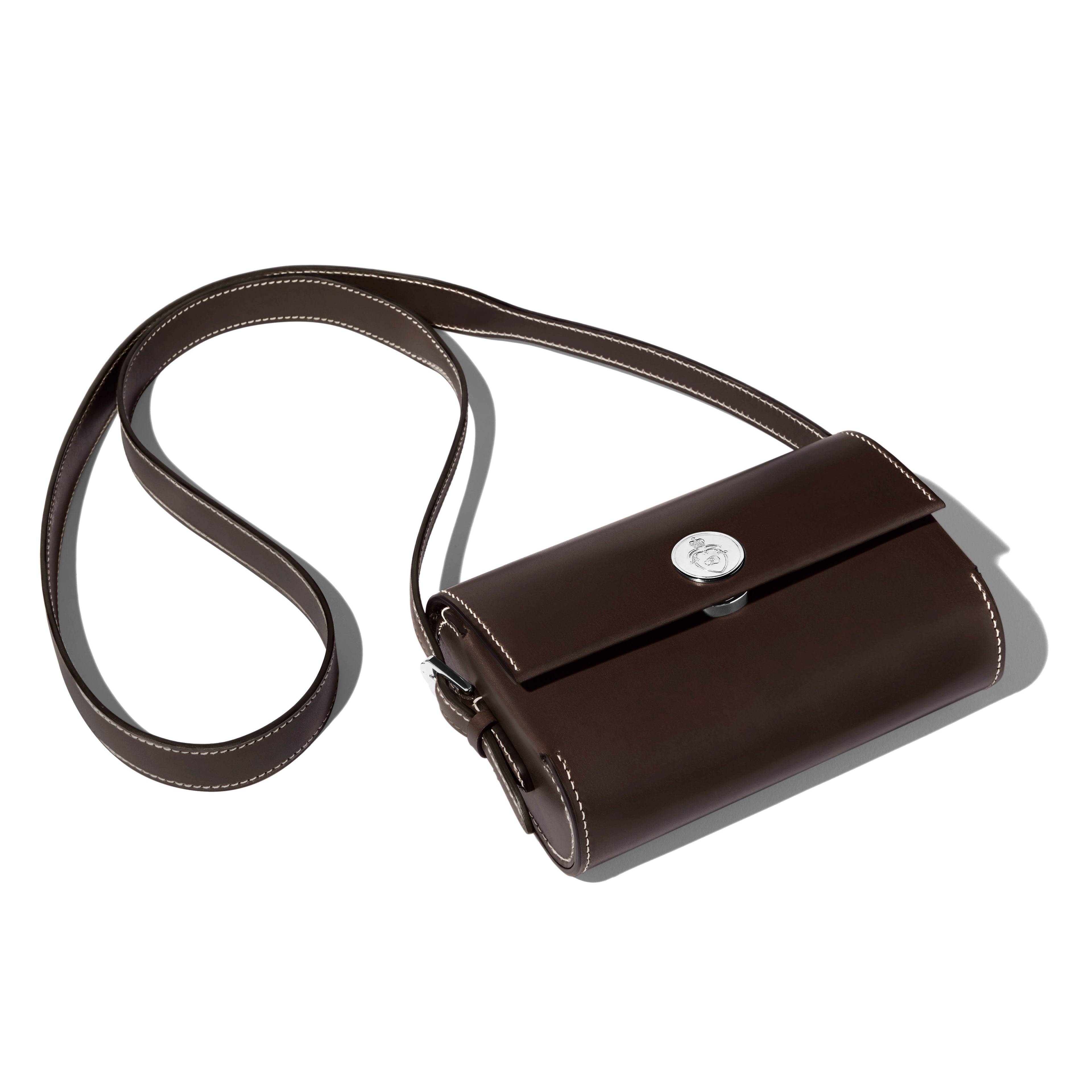 Saint-Clair Mini Clutch in Marronnier Symphonie leather