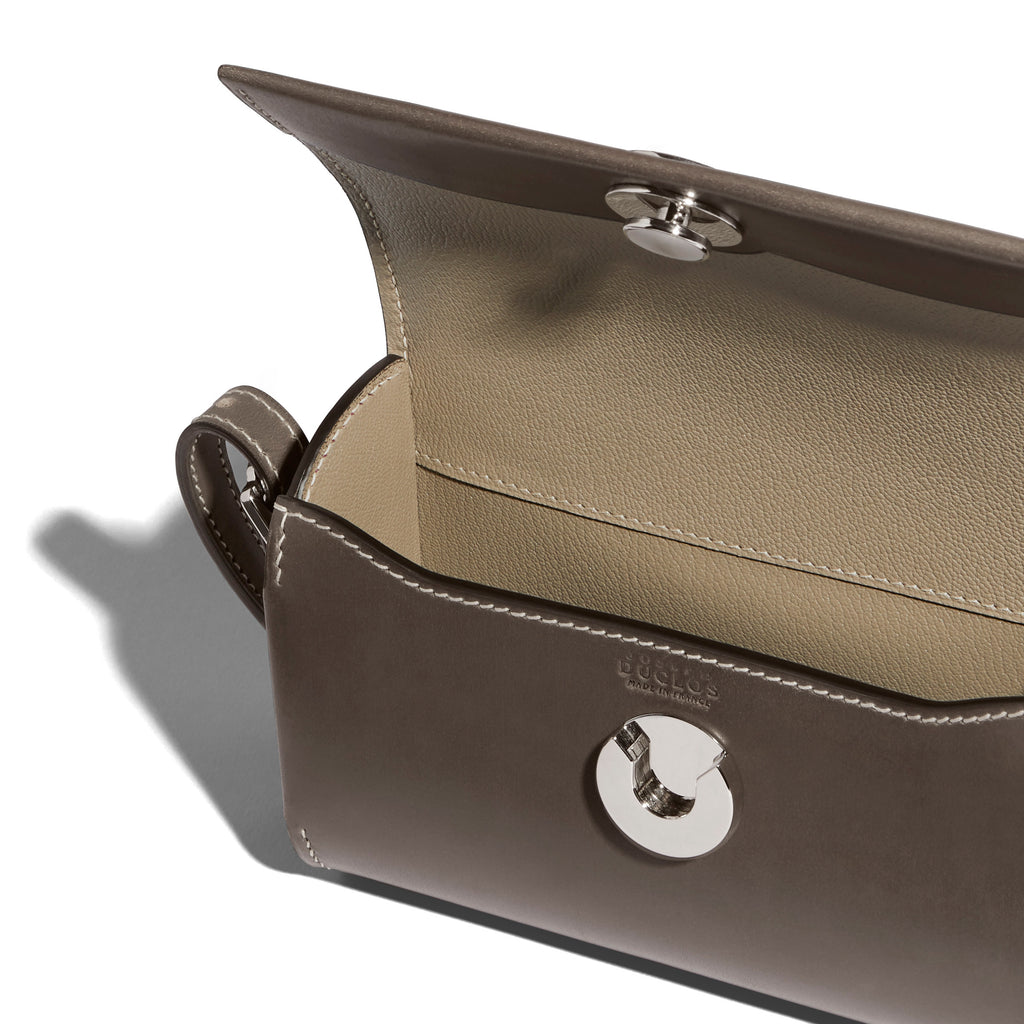 Saint-Clair Mini Clutch in Ardoise Symphonie leather