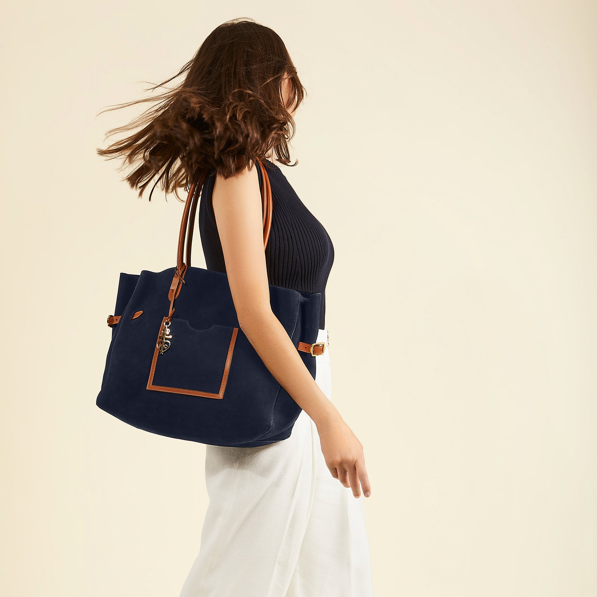 Lectoure Horizontal leather tote