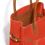 Cabas Vertical Lectoure en cuir Adagio Coquelicot