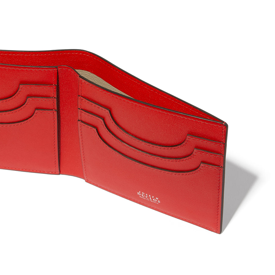 Portefeuille Lectoure en cuir Sonate Coquelicot