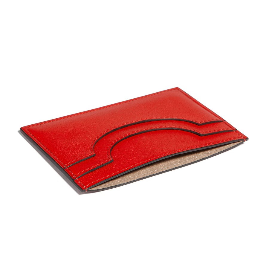 Porte-Cartes Lectoure cuir Sonate Coquelicot