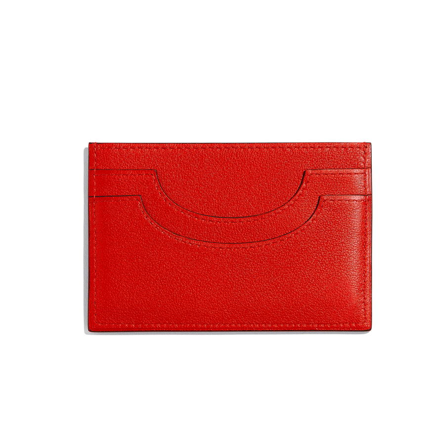 Porte-Cartes Lectoure cuir Sonate Coquelicot