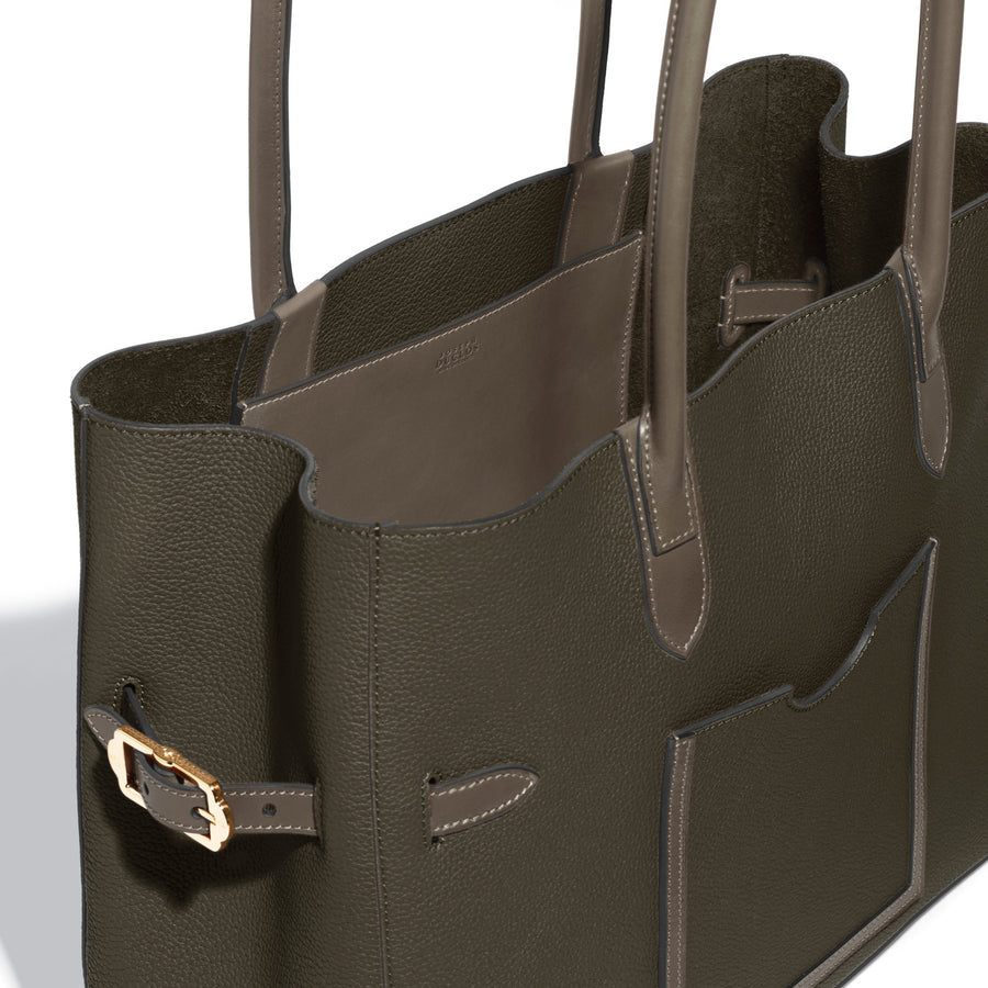 Cabas Horizontal Lectoure en cuir Legato Sapin